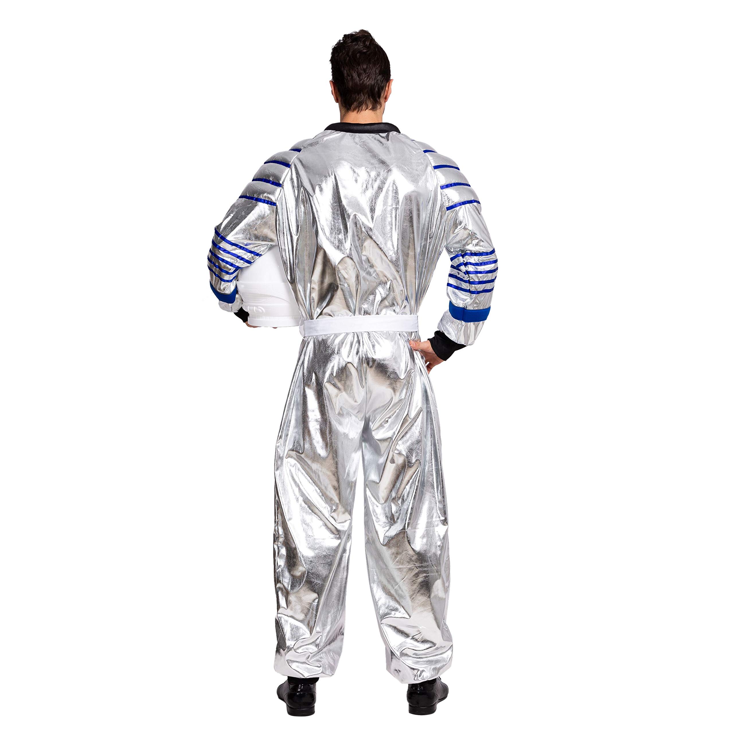 Spooktacular Creations Kostium pilota astronauty dla dorosłych mężczyzn, na Halloween, do odgrywania ról, kostium (duży)