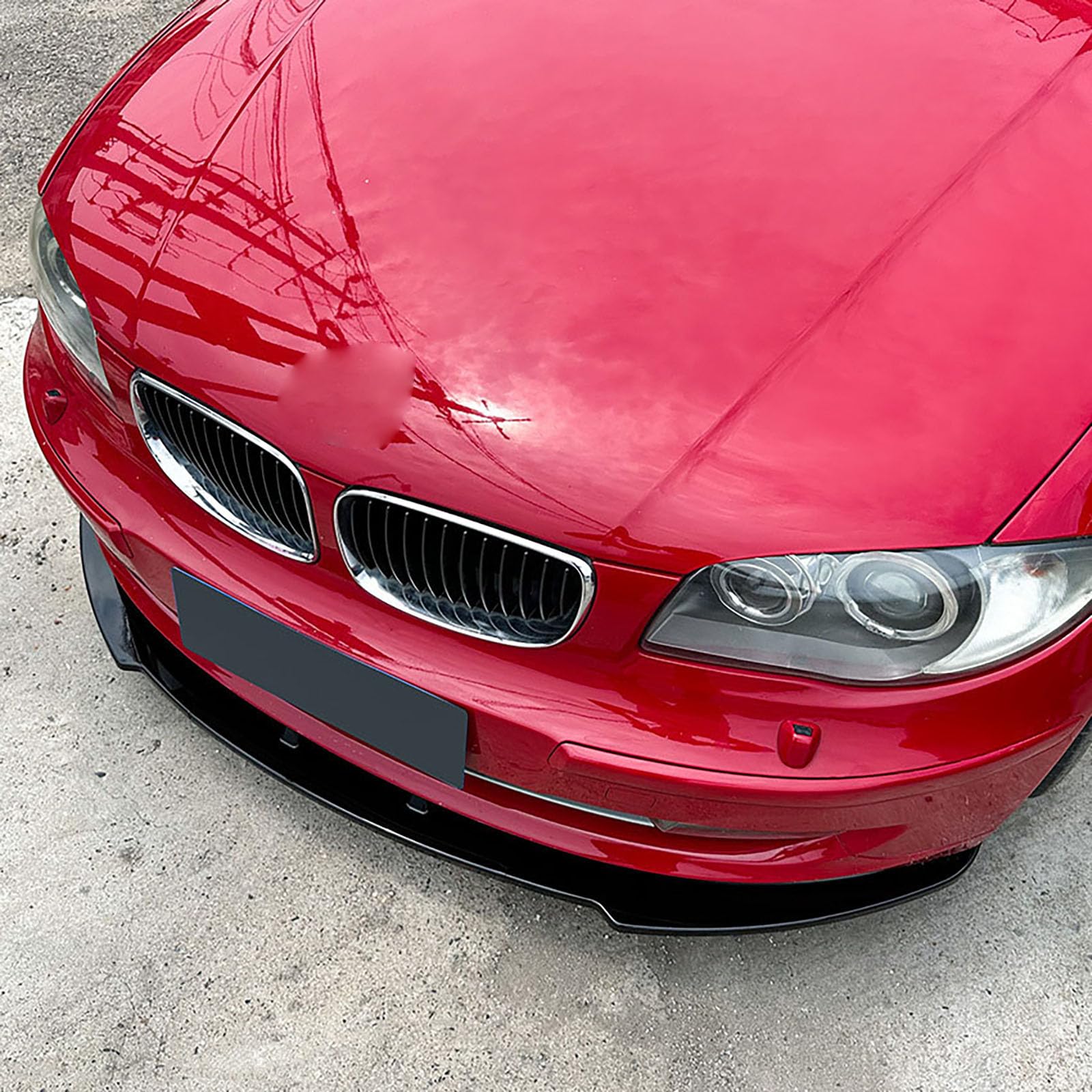 Kompatybilny z BMW serii 1 E81 E82 E87 E88 LCI 2008-2011 Standard Edition, przedni spojler, zestaw do stylizacji samochodu, akcesoria zewnętrzne, wygląd włókna węglowego
