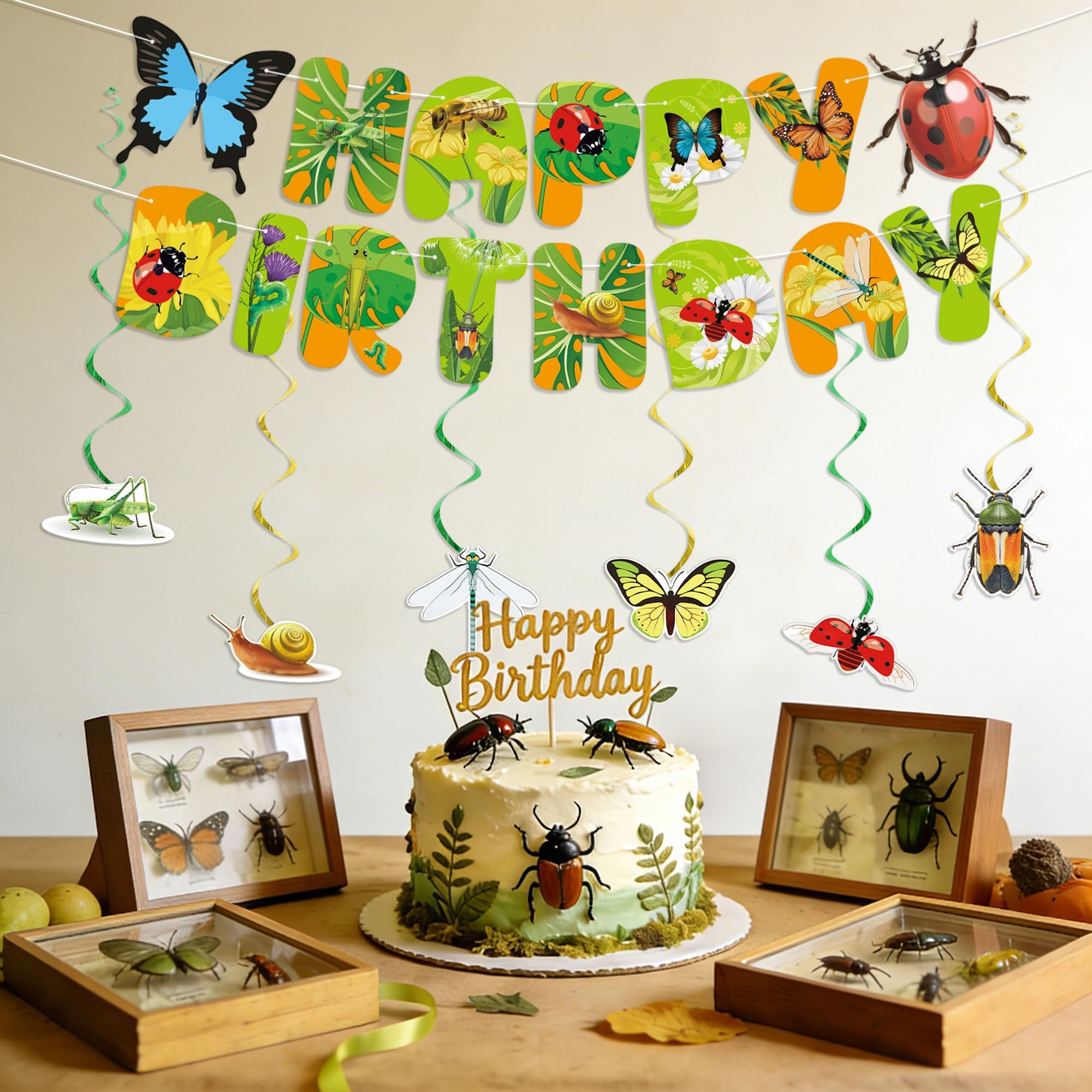 Bug Birthday Party Decorations Garden Banner Garland Hunger Caterpillar Party Decoration Ladybug Bugs Party Decorations