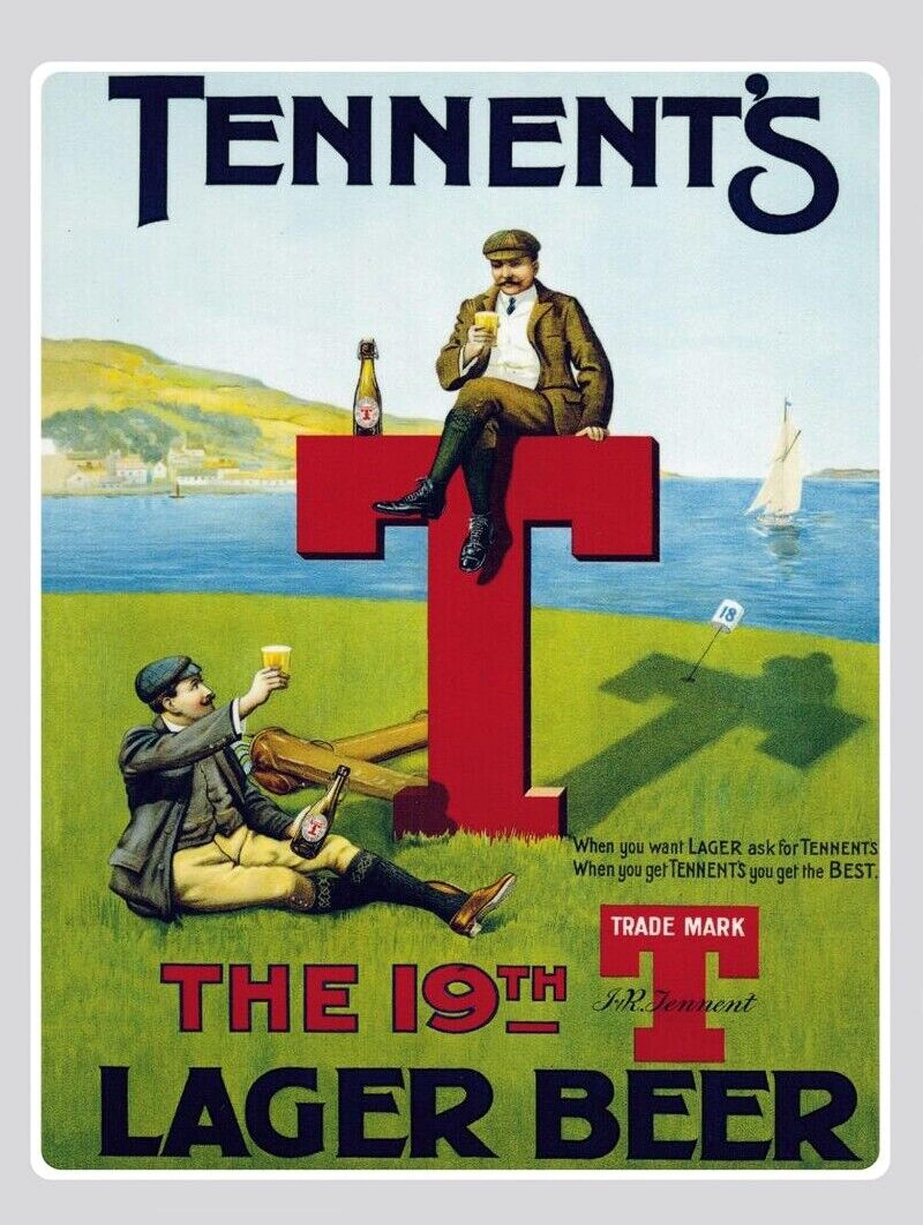 Metal Sign Plaque Print Poster Retro Vintage Tennent's Lager Beer Gift Dad Man Cave Shed Home Bar Ref12666 (10x8 inches (Approx) 25cmx20cm) — image 1