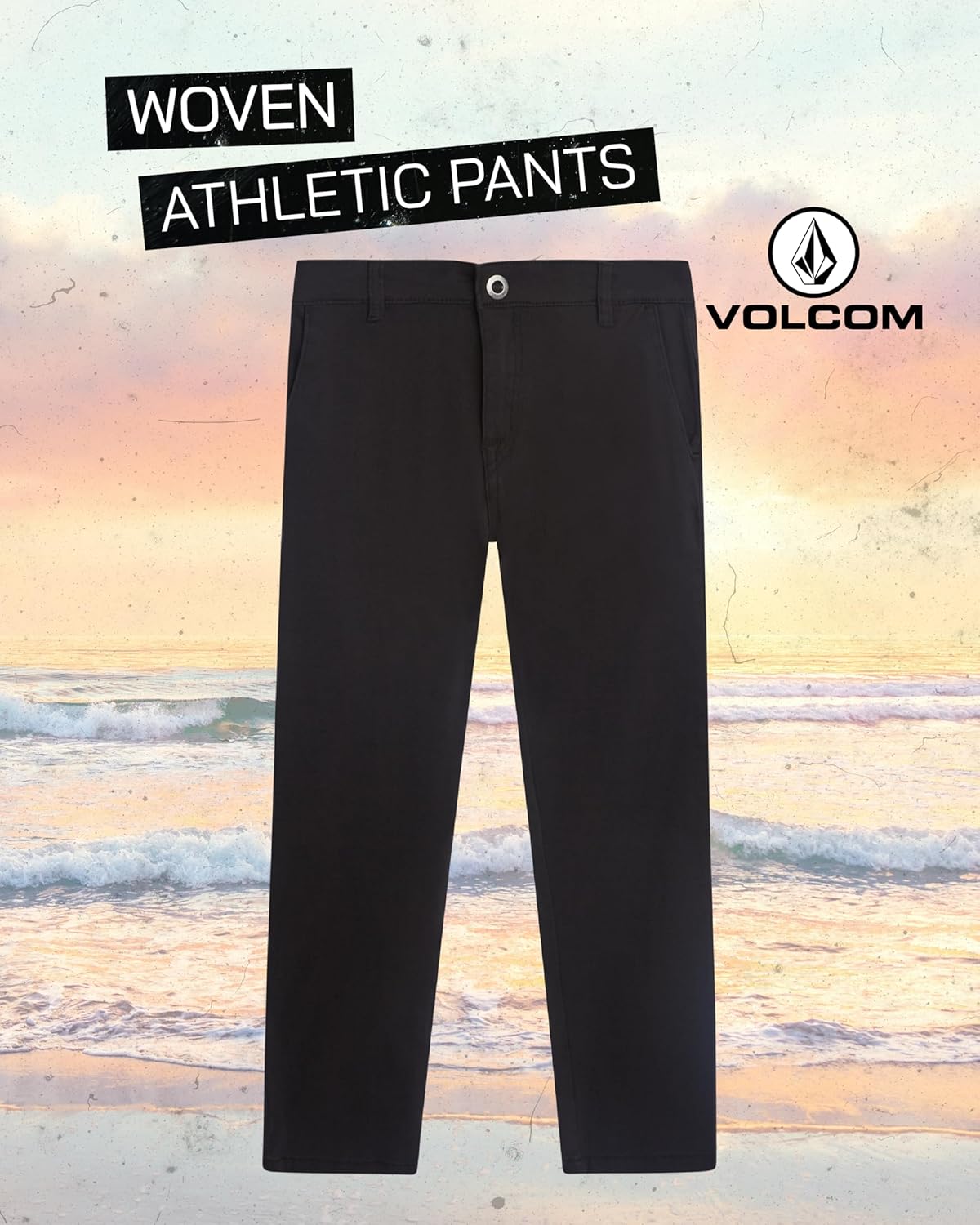 Volcom Boys Chino Pants - Stretch Woven Performance Button Closure Boys Uniform Pants with Pockets for School & Casual Wear - Image 2