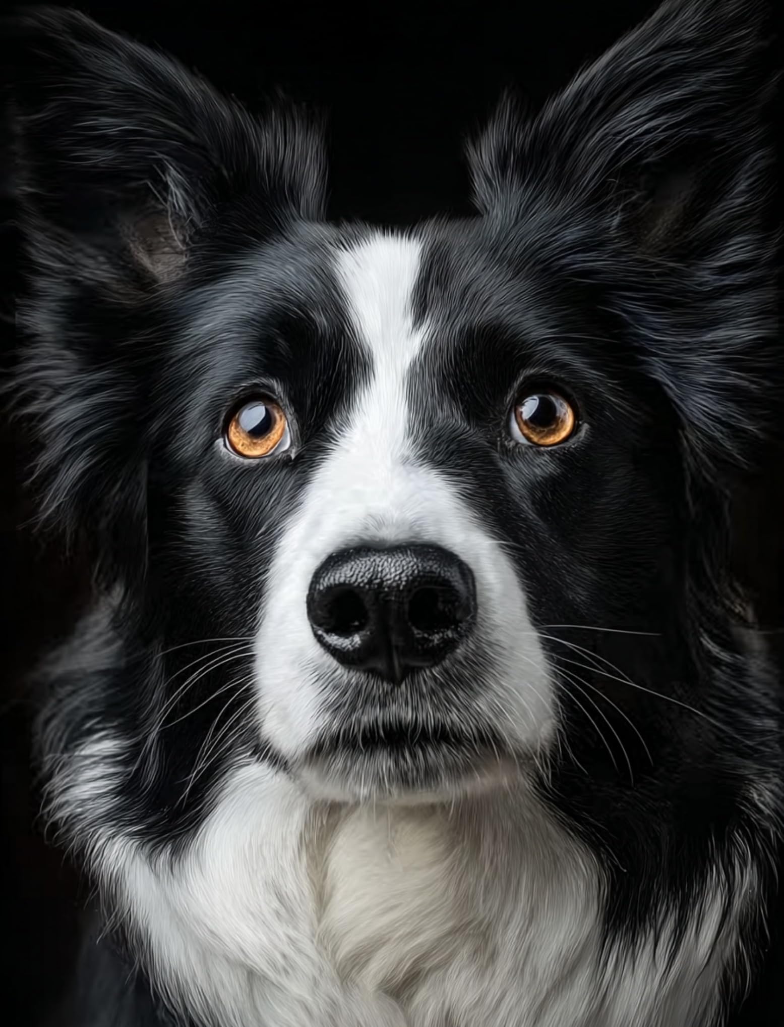 WANGWANGMIAO Paint by Number for Adults,Border Collie Adult Painting by Numbers Canvas Kits, DIY Acrylic Oil Paints for Home Wall Decor Gift 16x20inch，with Frame