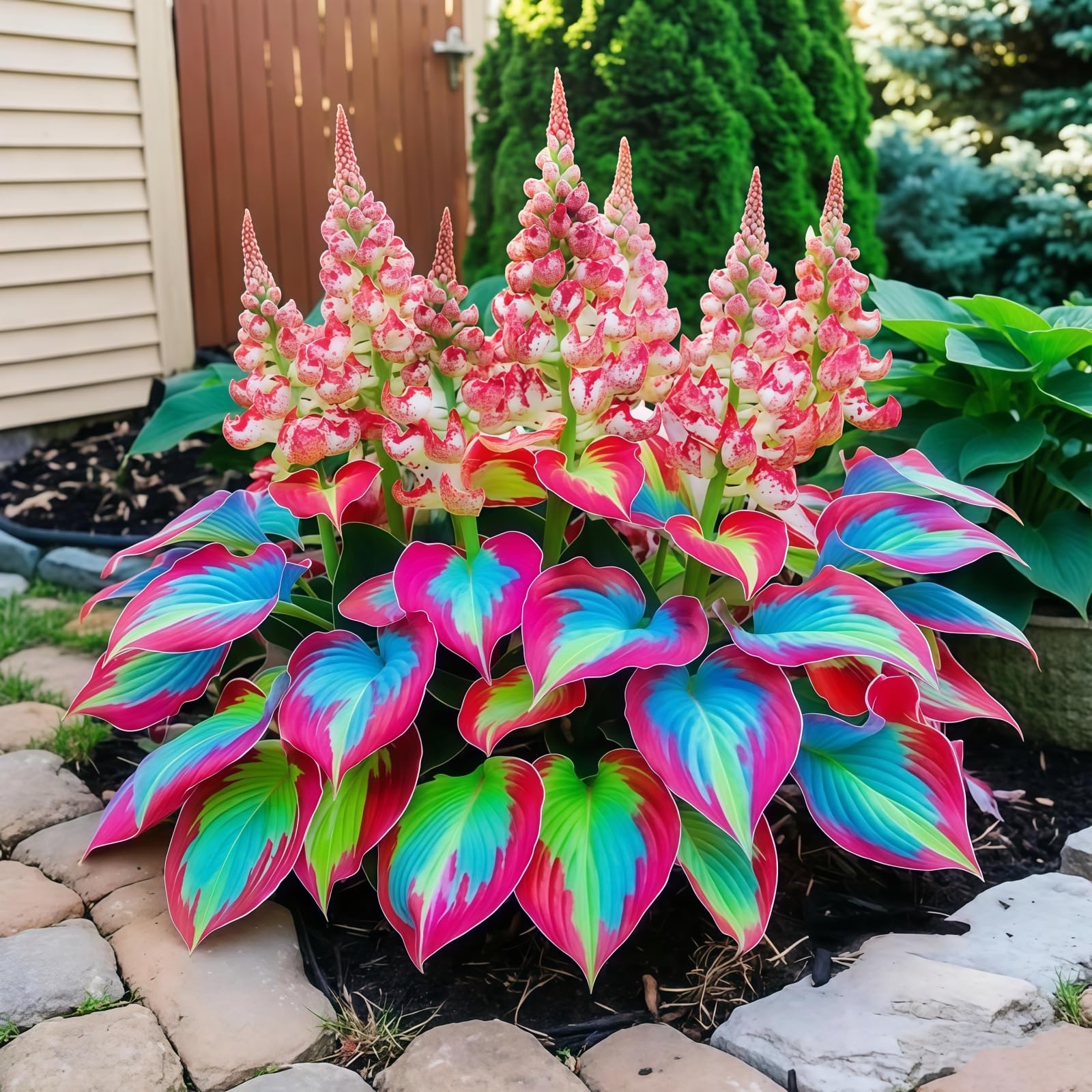 Perennial Hosta Bulbs, Fragrant Flowers, Suitable for Garden Plants, Landscape Design, Indoor and Outdoor Potted Plants-10 Bulbs-J