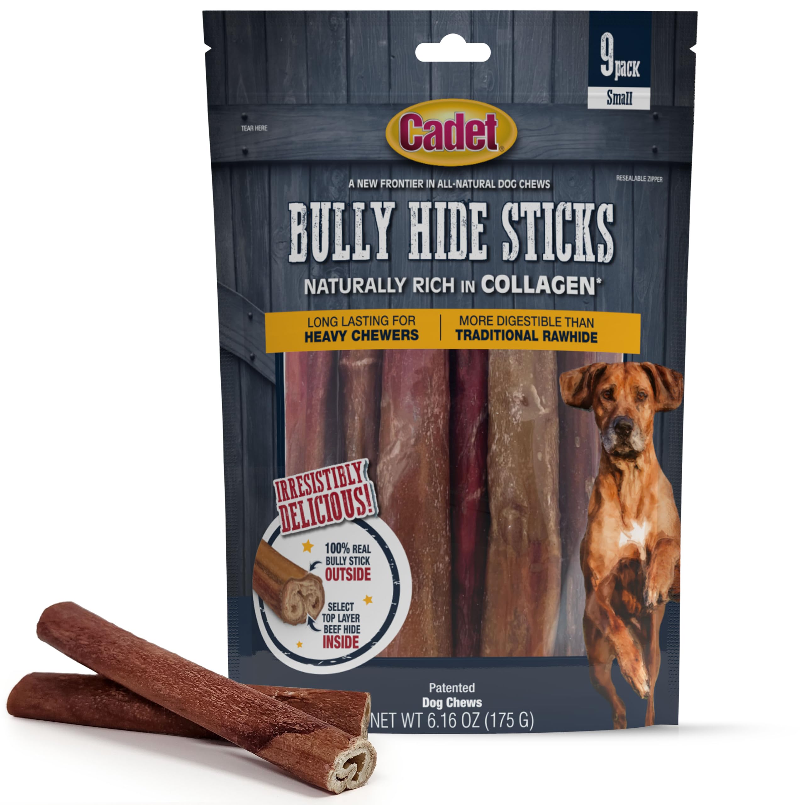 Cadet Bully Hide Sticks (9 Count)