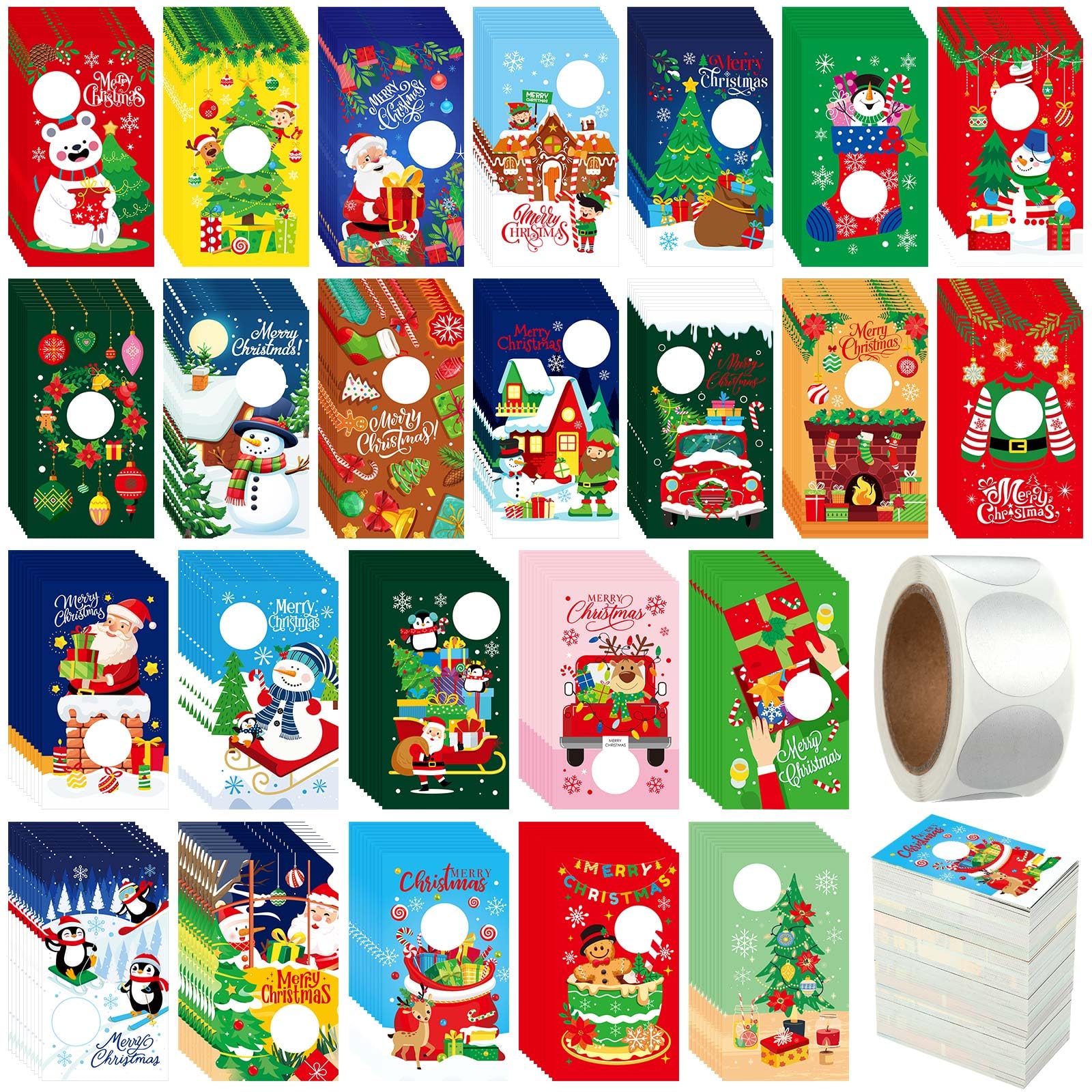 Cartes à gratter de Noël avec autocollants pour créer des pochettes surprises