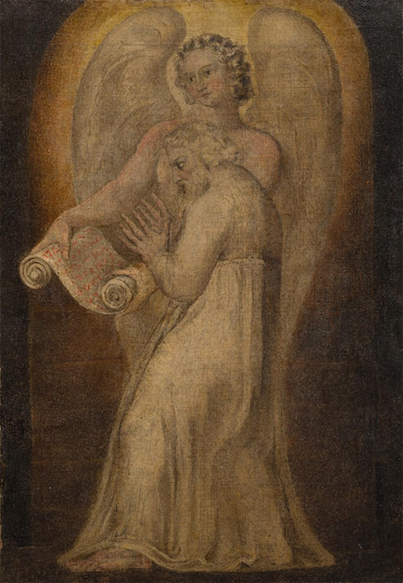 ARTXLXXBN Famous Print Painting Colorful Art Print St. Matthew by William Blake Canvas Art Decorations for Home Decor 60x90cm