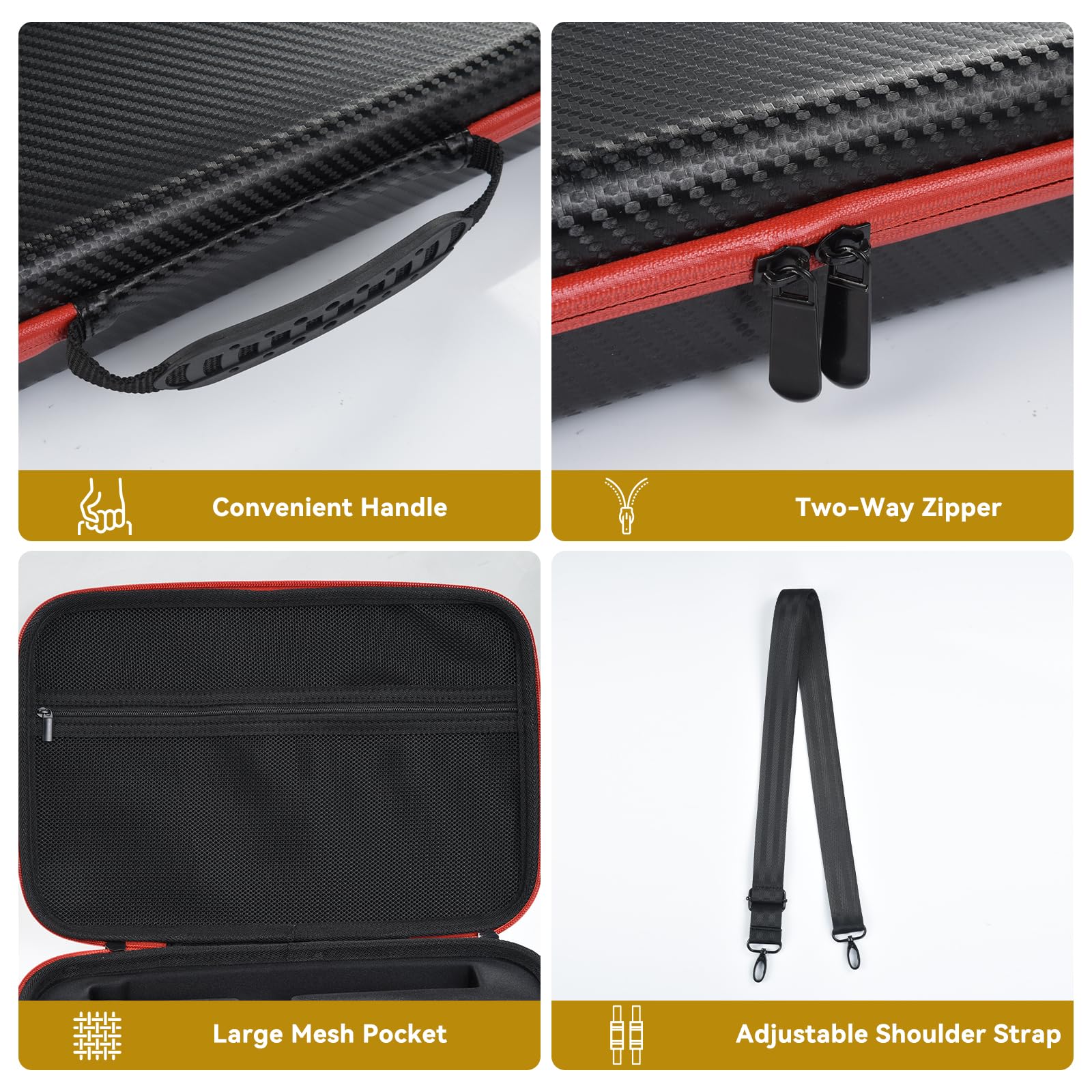 UTEBIT Borsa per valigie Insta360 X5, borsa a tracolla impermeabile portatile con tracolla, custodia a prova di caduta per accessori Insta 360 X5