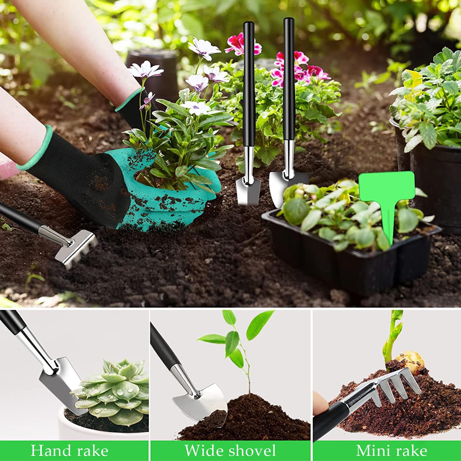 Kit de Herramientas para bonsái de 24 Piezas: Juego Completo de Acero poda, injerto y Cuidado. Ideal para Regalar y para Uso Personal en jardinería (Incluye Estuche)