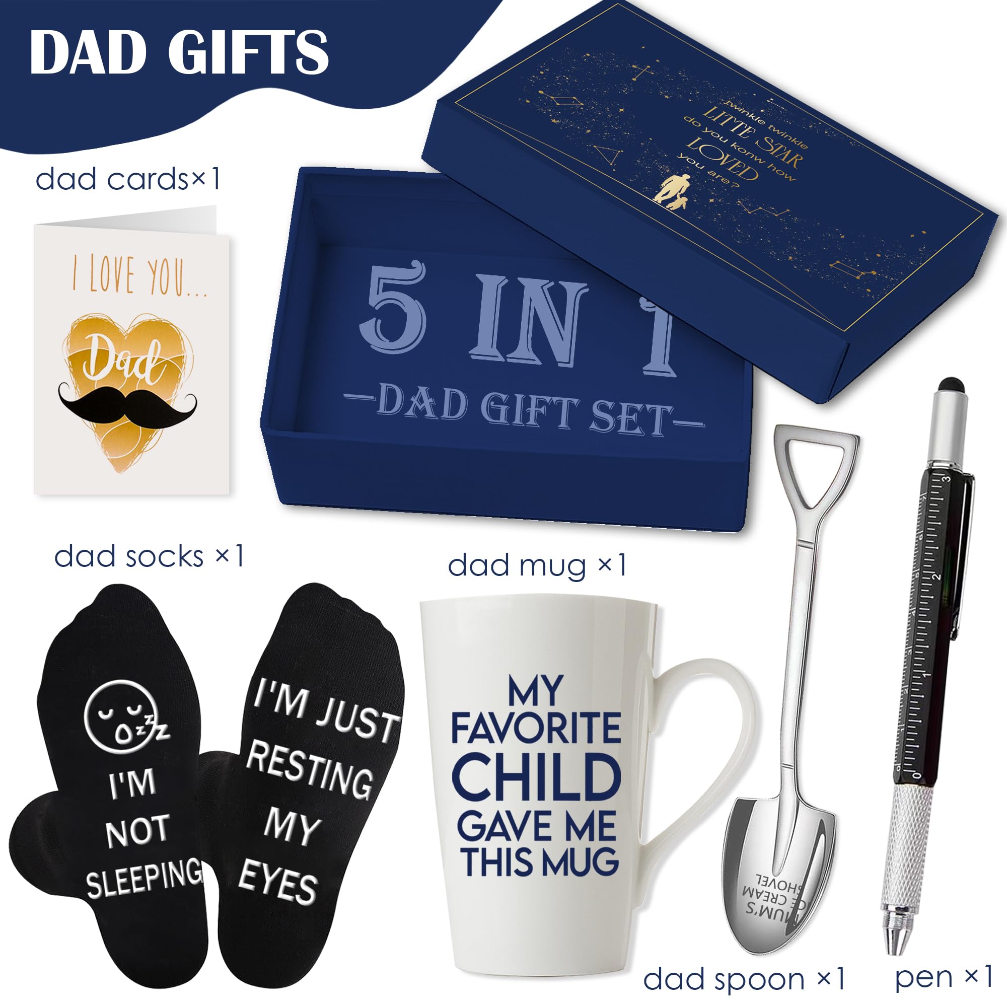 Regalos para papá, día del padre, regalos de Navidad para papá, regalo de cumpleaños de hija e hijo