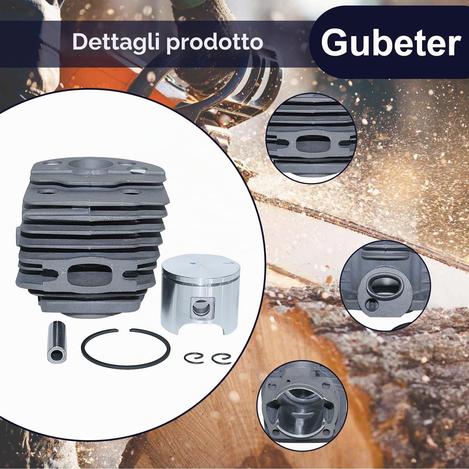 Kit di riparazione marmitta di scarico carburatore pistone cilindro 46 mm, per parti motosega Per Husqvarna 55 51, 503609171, 501766605, 503218202, 503281504