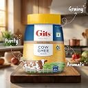 Gits Cow Ghee 500ml Jar, Pure Desi Ghee, No Preservatives gallery image