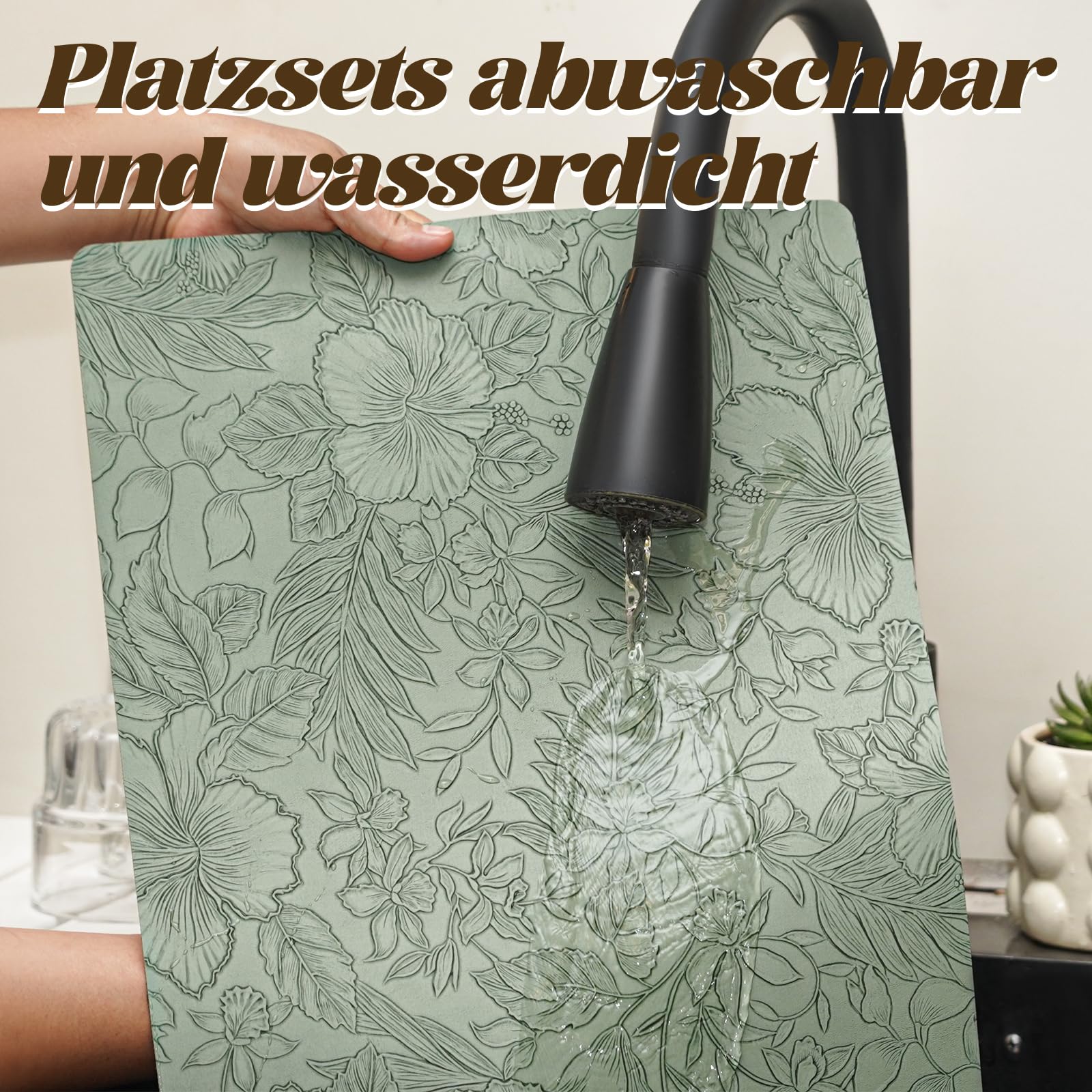 6 Tischsets Mango-Design - Hitzebeständige Platzsets Aus Kunstleder