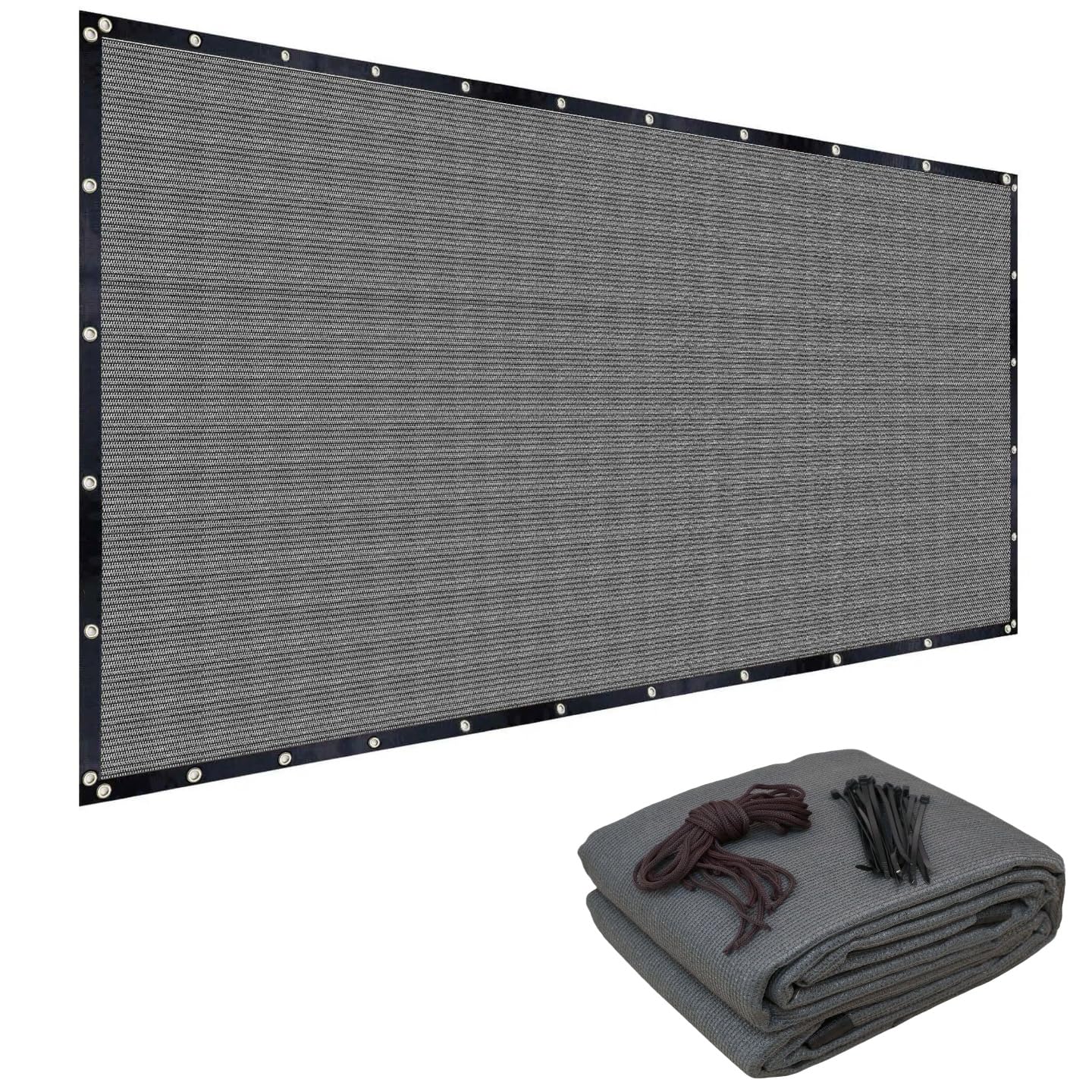 Photo 1 of FAIR WIND 90% Sun Shade Cloth with Improved Grommets 10' x 20' Outdoor Sun Screen Fabric Cover for Patio Garden Pergola Canopy - Grey
