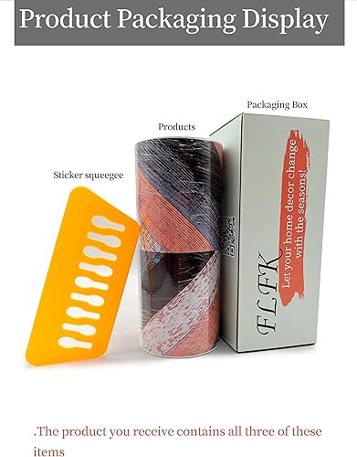 Miniatura 8 de FLFK - Calcomanías para escaleras  Adhesivos para escaleras autoadhesivas de madera para decoración del hogar, 39.3 pulgadas de ancho x 7 pulgadas