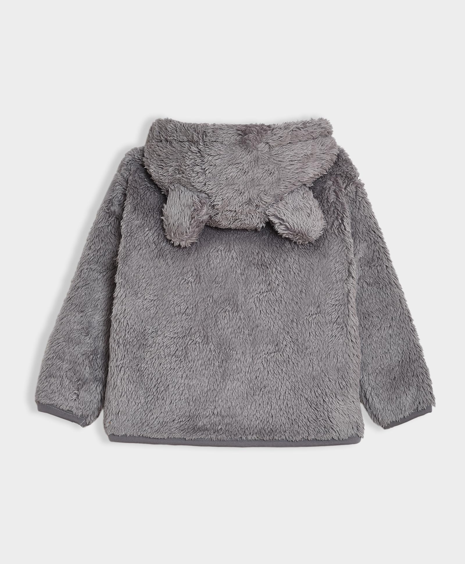 Mi Arcus Flurry Hooded Grey Fullsleeves Jacket For Baby Kids Girl Boy Infants Toddlers Winter Wear 3-6 Months 2