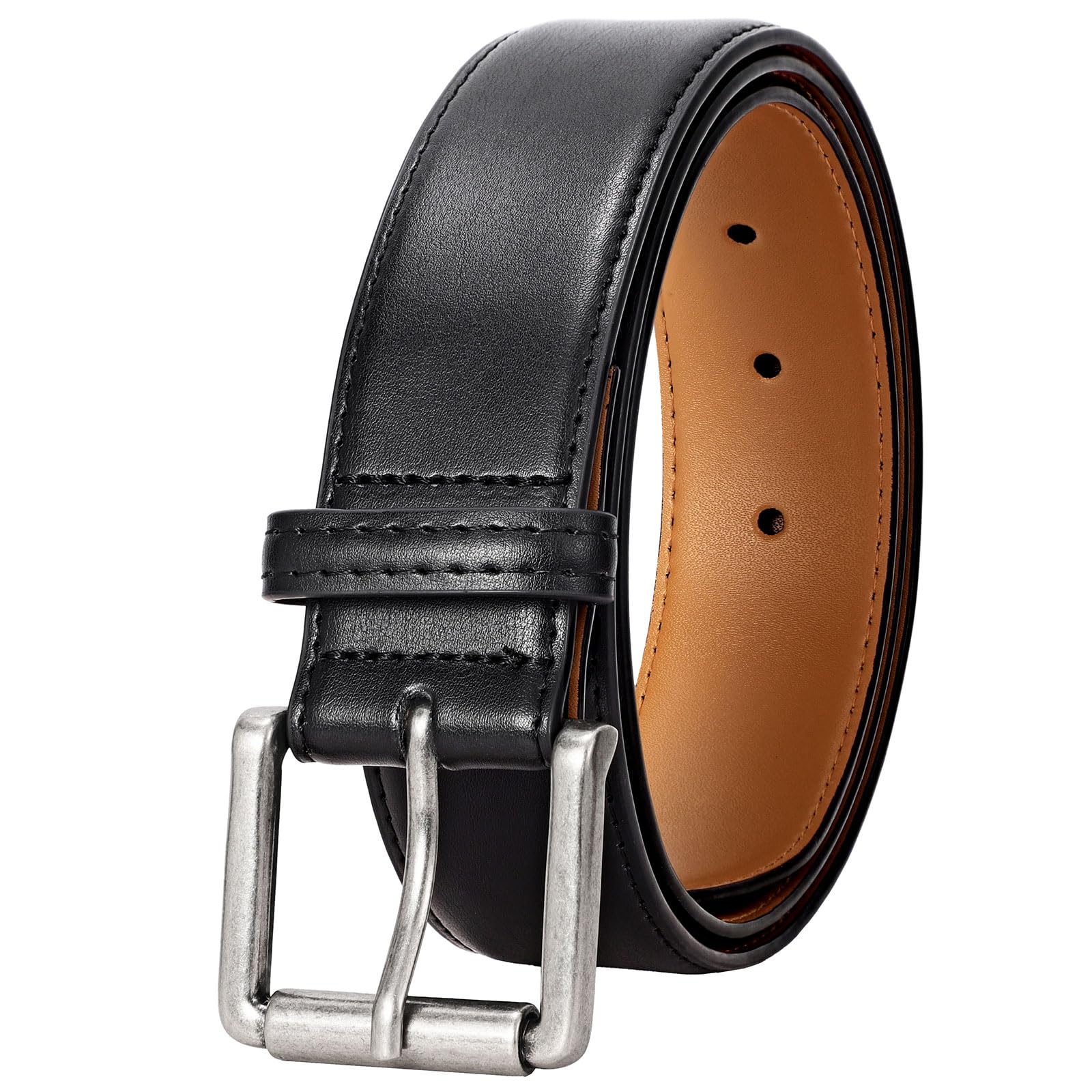 JasGood Herren Gürtel Ledergürtel Casual Gürtel Leder Jeans Gürtel Golf Gürtel 3,8cm Klassischer Arbeitsgürtel für Herren
