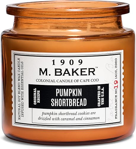 Miniatura 7 de Colonial Candle Vela perfumada en tarro de mantequilla de calabaza Vela de cera de mezcla de soja natural de 2 mechas para el hogar Vela relajante