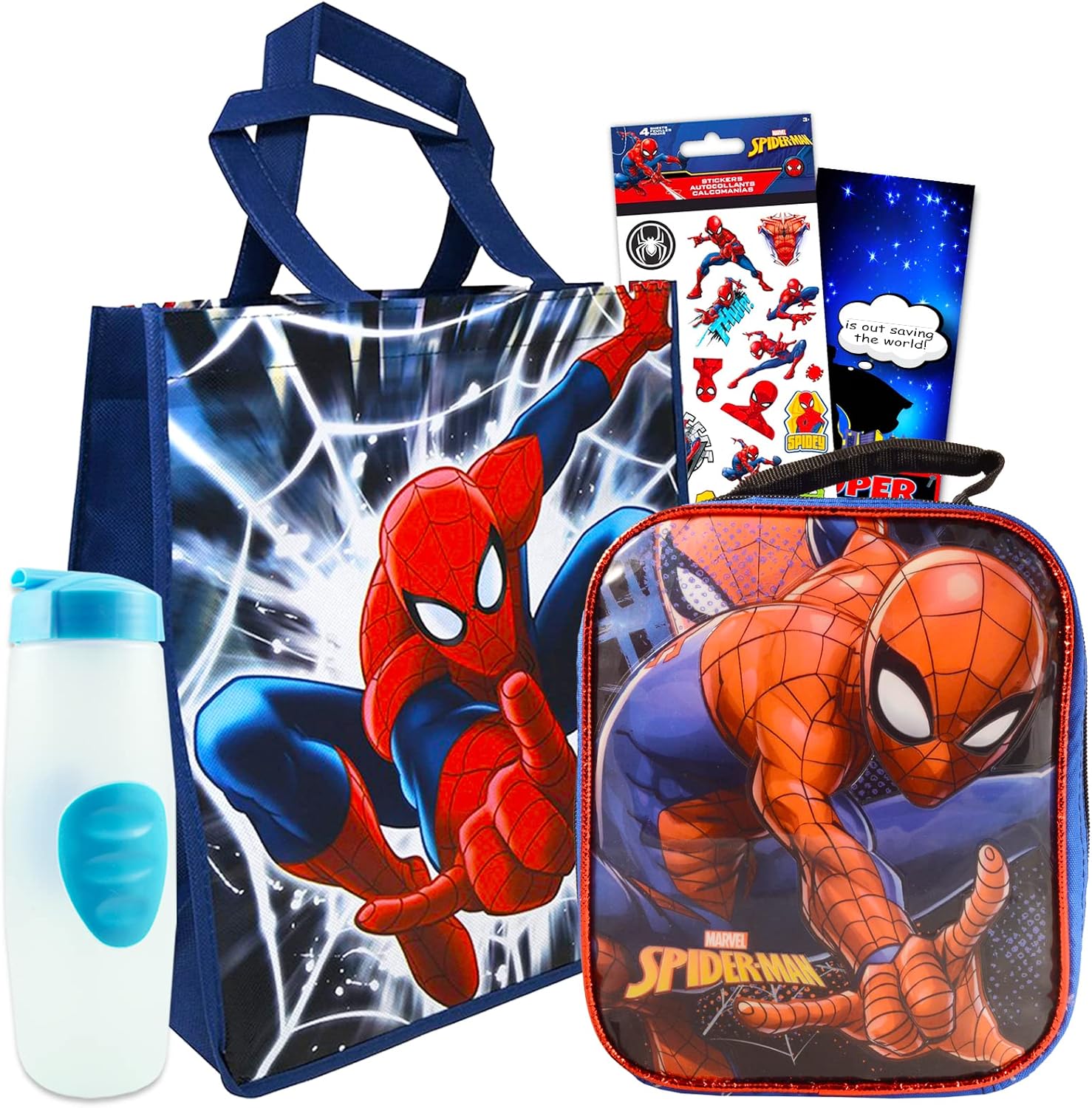 Marvel Spiderman Lunch Box Bundle Spiderman Lunch Bag