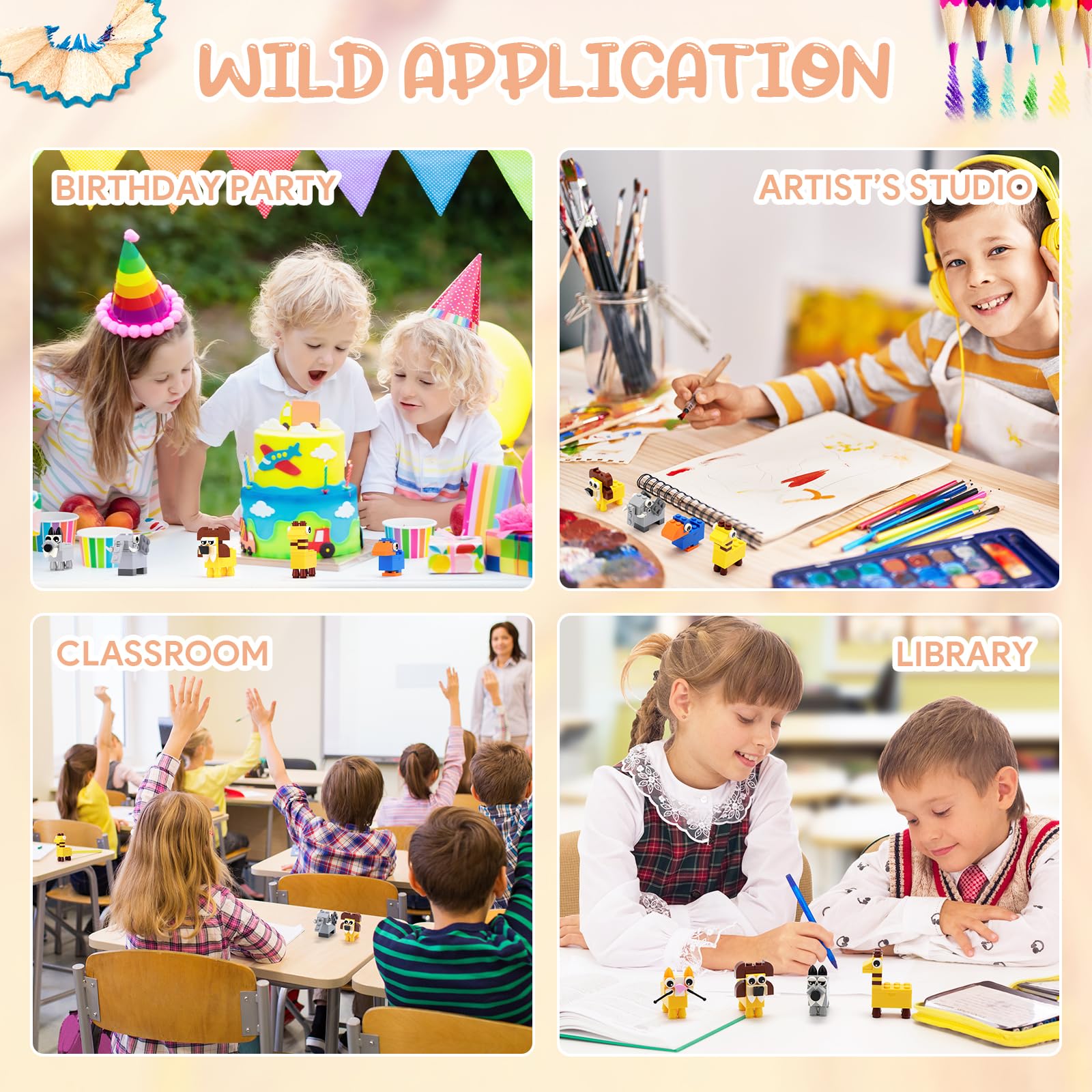 OPPZZIT 24Pcs Temperino Con Serbatoio, Doppio Uso di Blocchi e Temperamatite, Gadget Compleanno Bambino, Regalini Fine Festa Compleanno Bambini Invitati