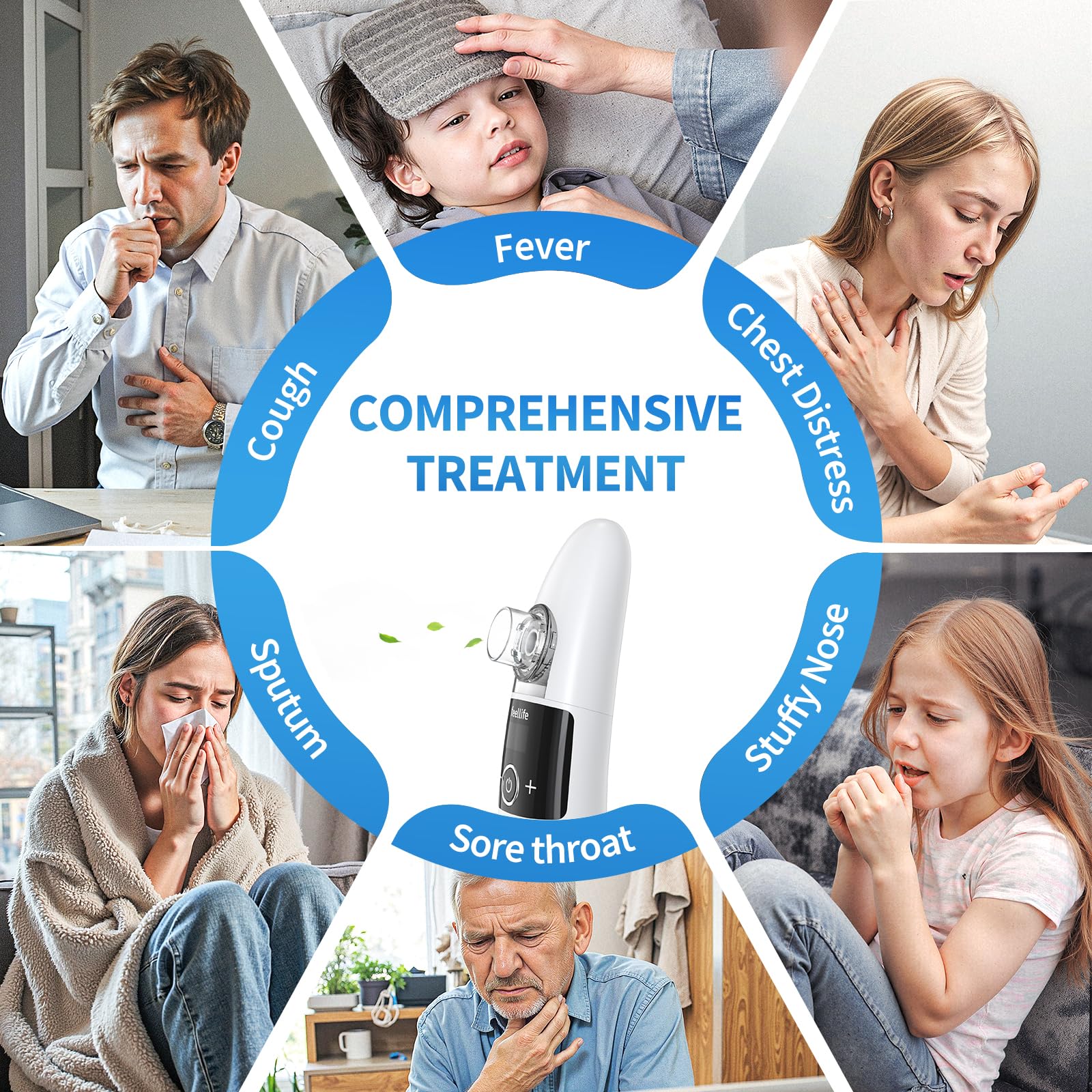 FEELLIFE Air Q+ Inhalationsgerät für Kinder & Erwachsene – Leiser Inhalator für Babys