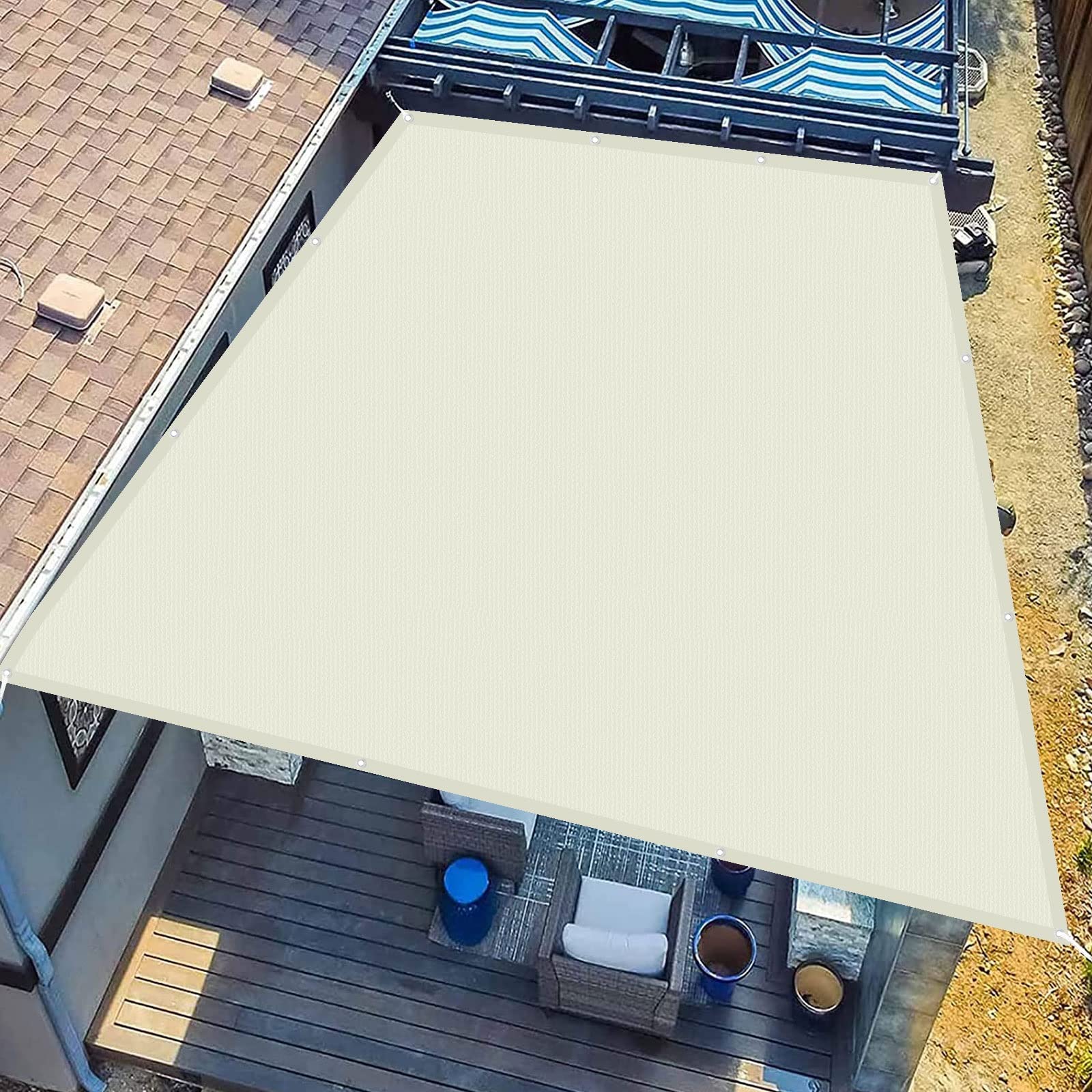 Toile anti-UV pour événements en extérieur et repas conviviaux sur la terrasse
