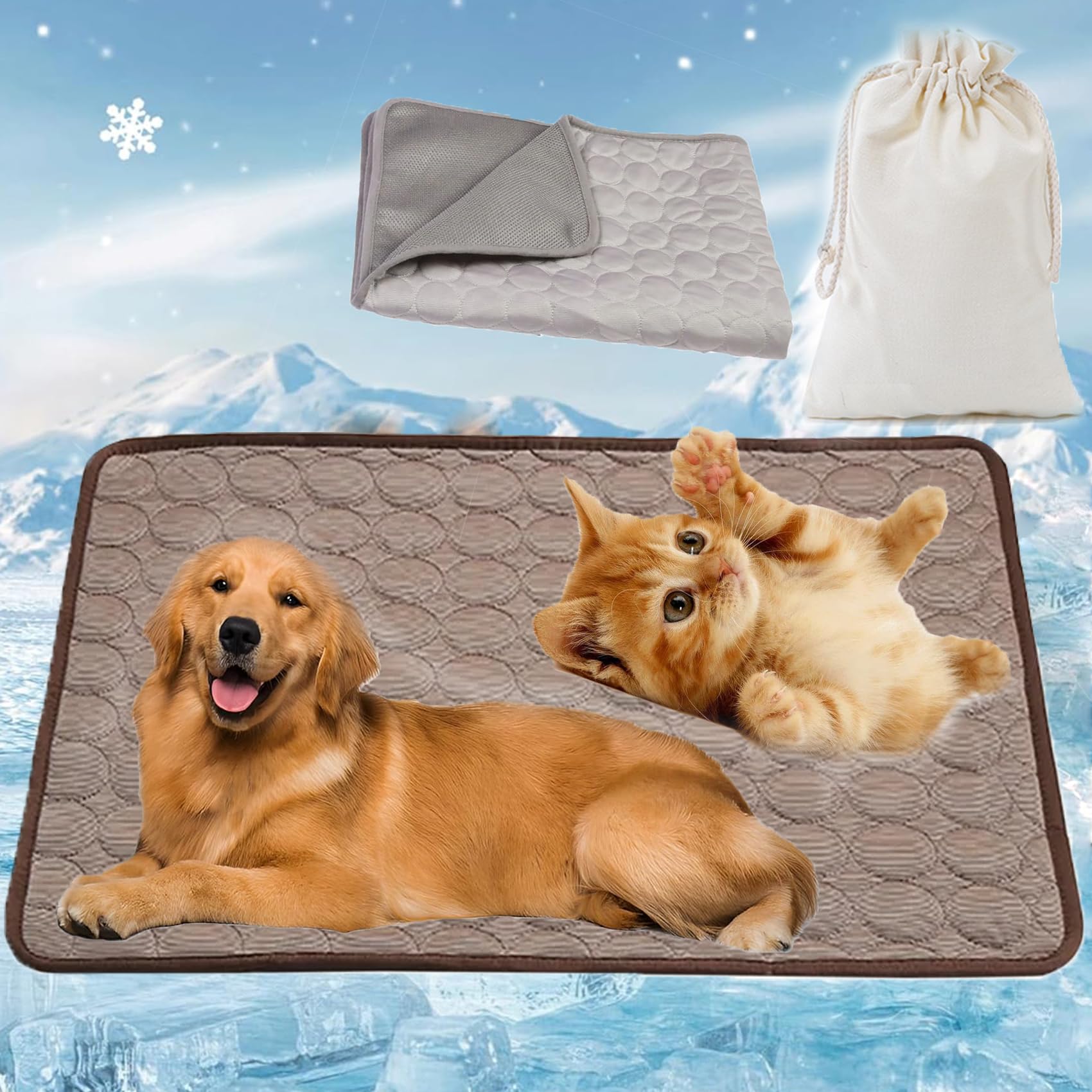 Tapis rafraîchissant pour chien et chat au salon tapis Bilifresh