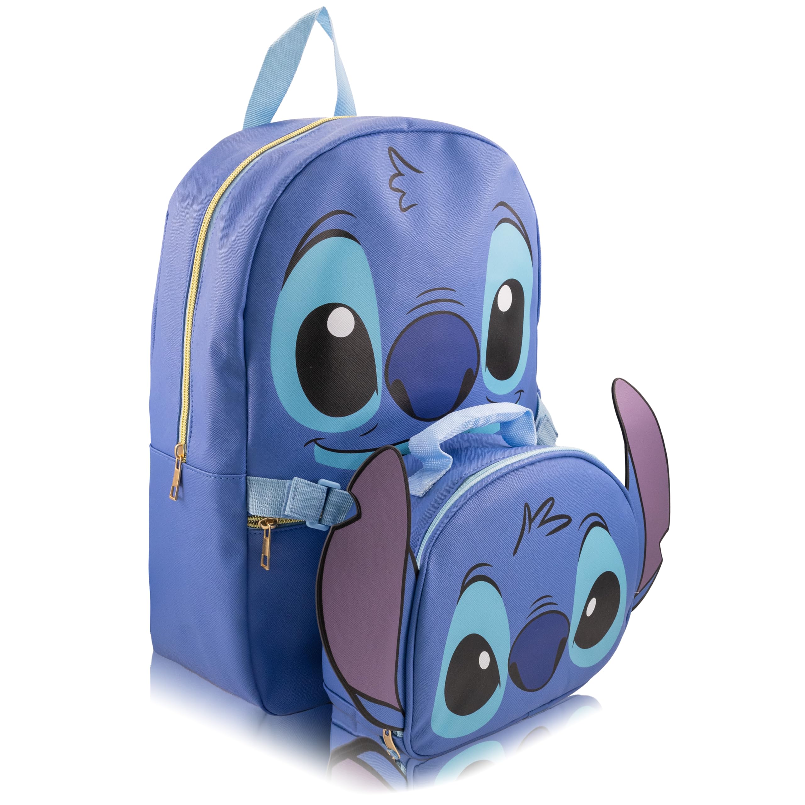 Disney Stitch Backpack With Lunch Box for Girls | Stitch Insulated Lunch Bag Lunch Box for Girls, Boys, Toddlers | Stitch Blue Backpack for School and