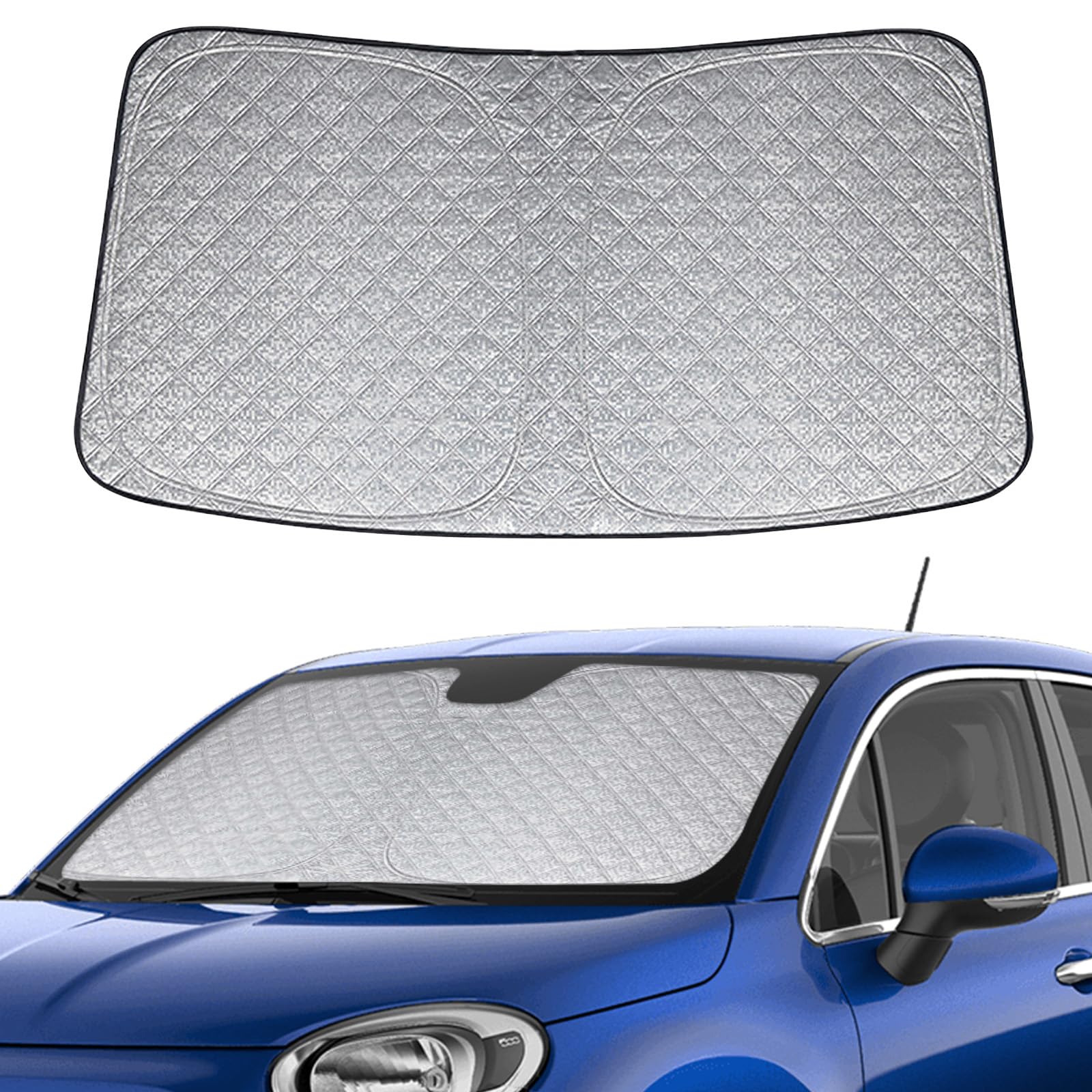 Parasole Auto Parabrezza Interno per Fiat 500X 2015-2026, Parasole per Parabrezza Anteriore, Pieghevole Blocca i Raggi UV Sun Visor Protector