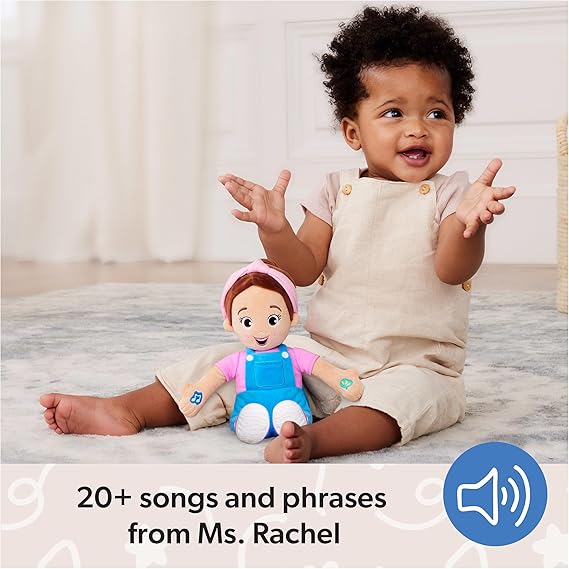 Ms. Rachel Official Speak & Sing Doll, 16 Tall Interactive Toy with 4 Songs & 16+ Phrases, Toddler Toys for Girls & Boys Ages 6 Months to 3+ Years.