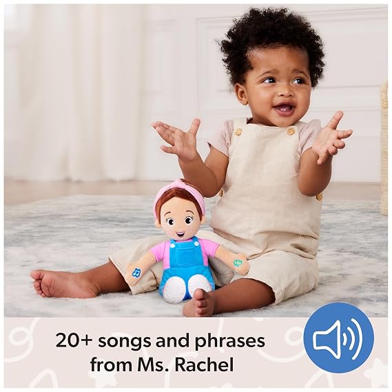 Ms. Rachel Official Speak & Sing Doll, 16 Tall Interactive Toy with 4 Songs & 16+ Phrases, Toddler Toys for Girls & Boys Ages 6 Months to 3+ Years.