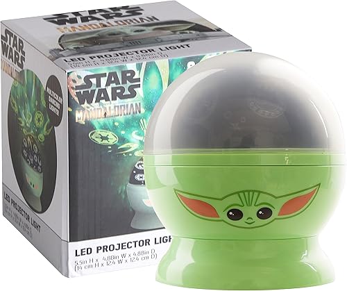 Miniatura 1 de Idea Nuova Star Wars The Mandalorian con proyección LED giratoria Grogu Lámpara para niños y luz nocturna