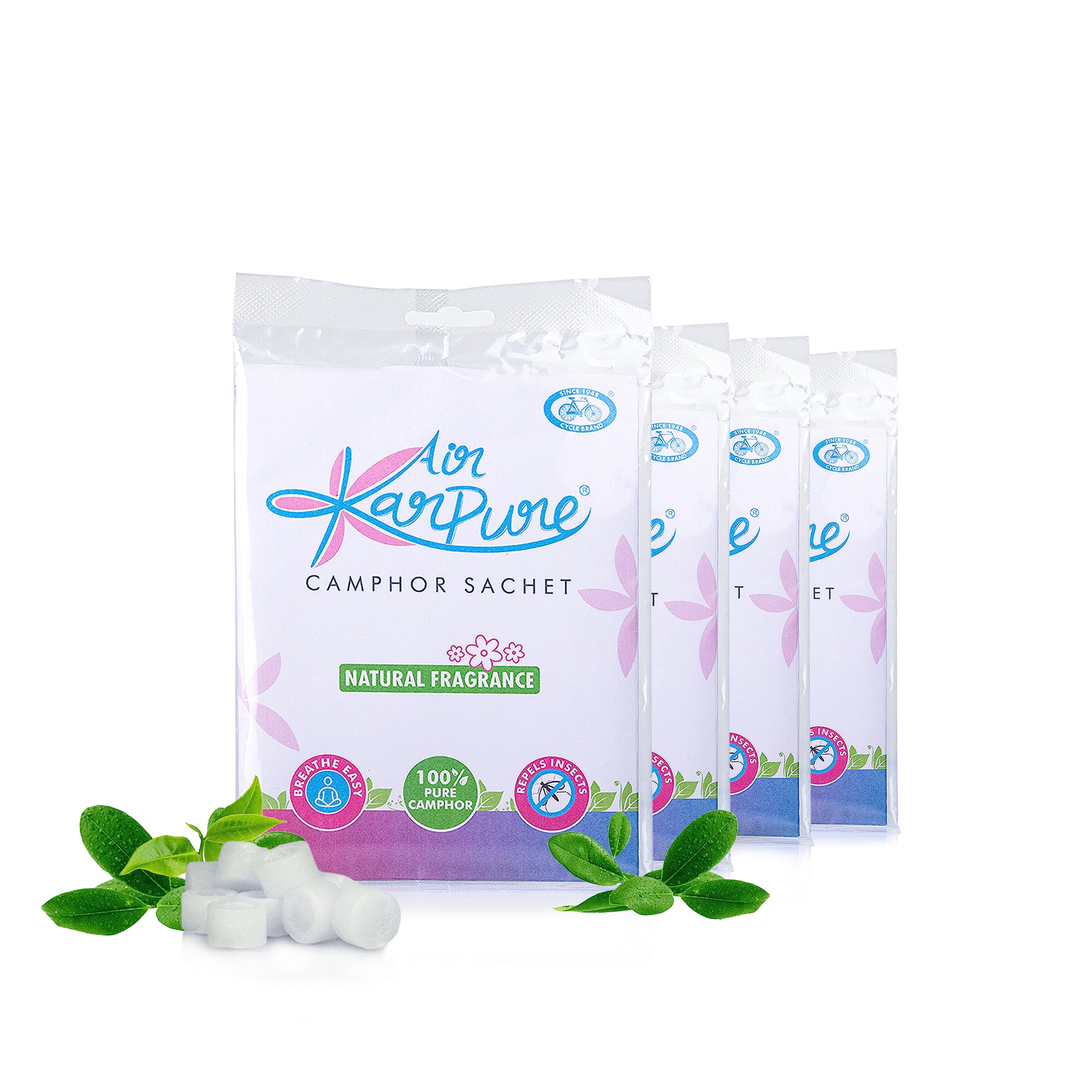 Cycle Karpure Camphor Sachet, Pack Of 4 - Room, Car and Air Freshener (B0C27RB9H5) Amazon Price History, Amazon Price Tracker