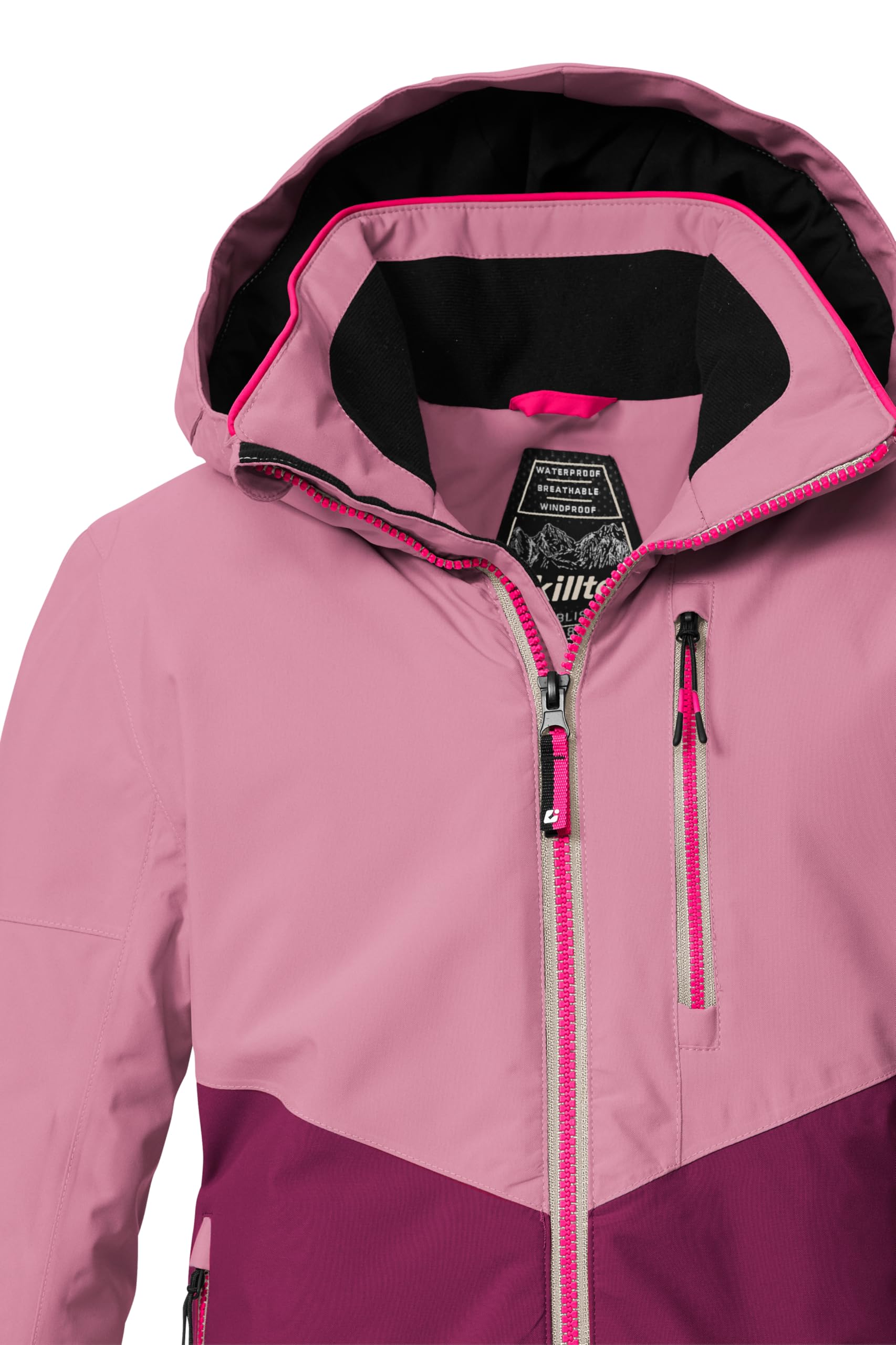 Killtec Ksw 207 Grls Ski Jckt Giacca da sci/giacca funzionale con cappuccio e paraneve Bambine e ragazze