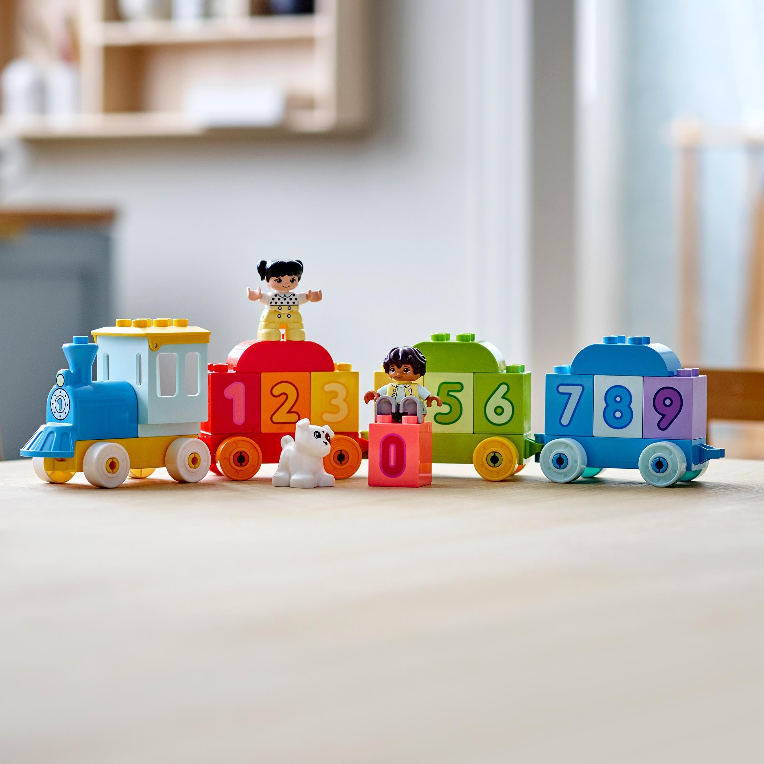 LEGO DUPLO Pierwsze klocki Pociąg z cyferkami — nauka liczenia 10954 — zabawka konstrukcyjna; wprowadzenie do liczb i liczenia dla maluchów (23 elementy)
