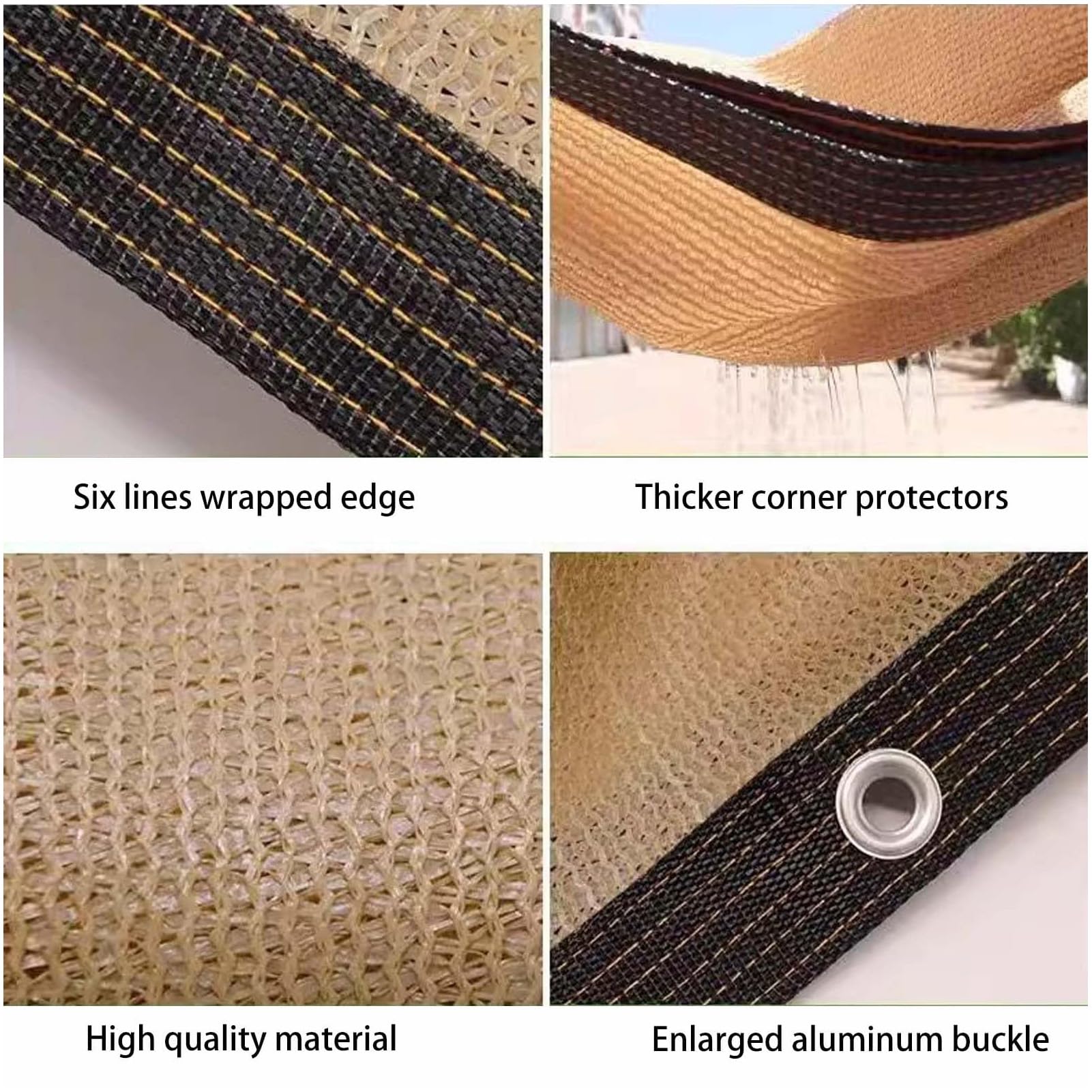 Siatka zacieniająca z oczkami, 95% UV siatka oddychająca żagiel zacieniający | HDPE Siatka Krycie Ogrodowe Rośliny Szklarnia Ogród Ogród Kurnik Garden Garden Garden