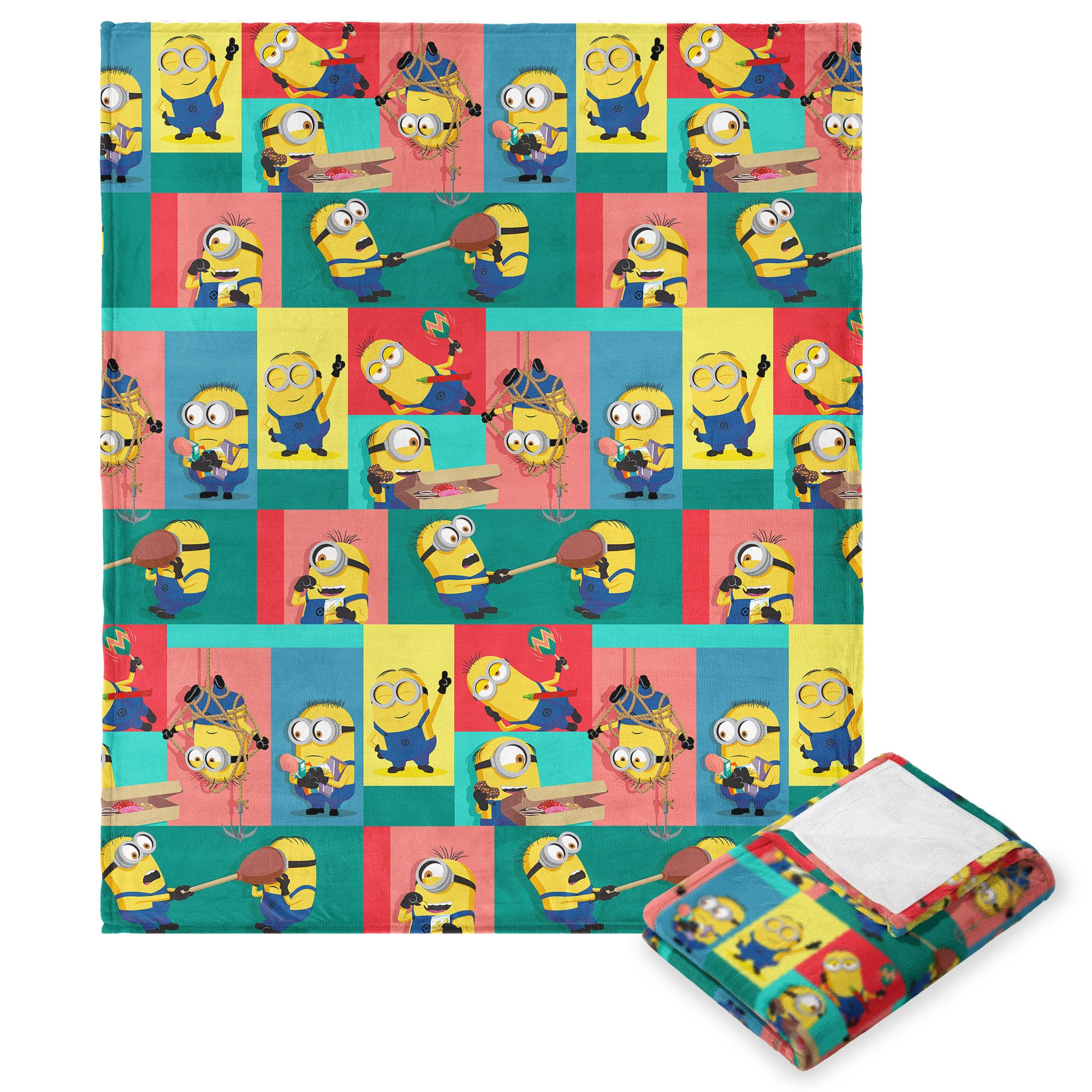 Northwest Despicable Me 4 Cloud Throw Blanket, Super Soft Plush Blanket, 50 x 60 inches, Shenanigans