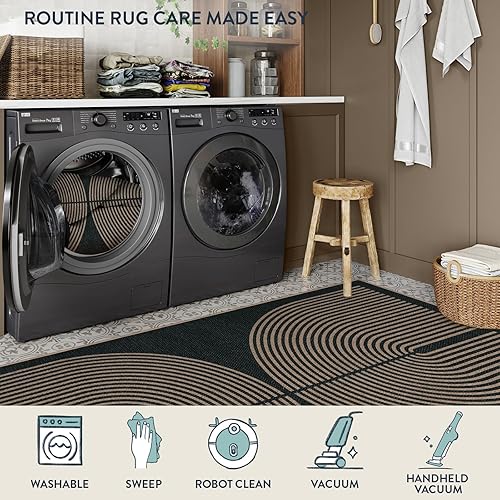 Miniatura 5 de Lahome Alfombra moderna de yute para pasillo, 2 x 6 pulgadas, fácil de yute, para entrada, cocina, granja, interior y exterior, alfombra de pasillo