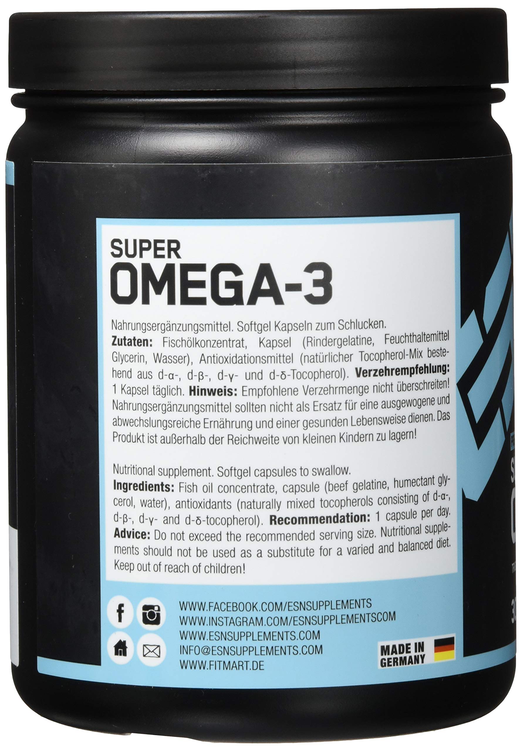 ESN Super Omega-3, 300 Kaps., 440 g & Zinc, Pro Series, 120 Kapseln, 1er Pack (1 x 90 g)