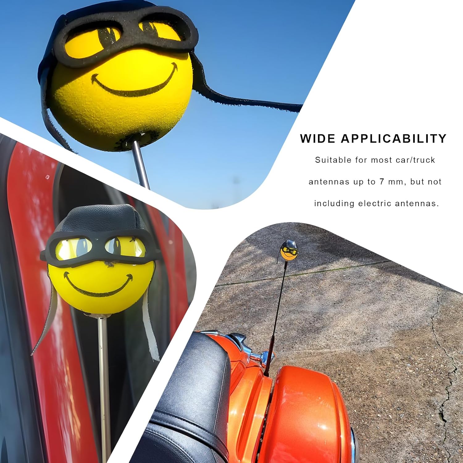 Car Antenna Topper, Funny Pilot Antenna Ball Automotive Roof Toppers, Cute Pilot EVA Foam Ball Exterior Decoration for Most Vehicle Antennas, Universal Car Accessories