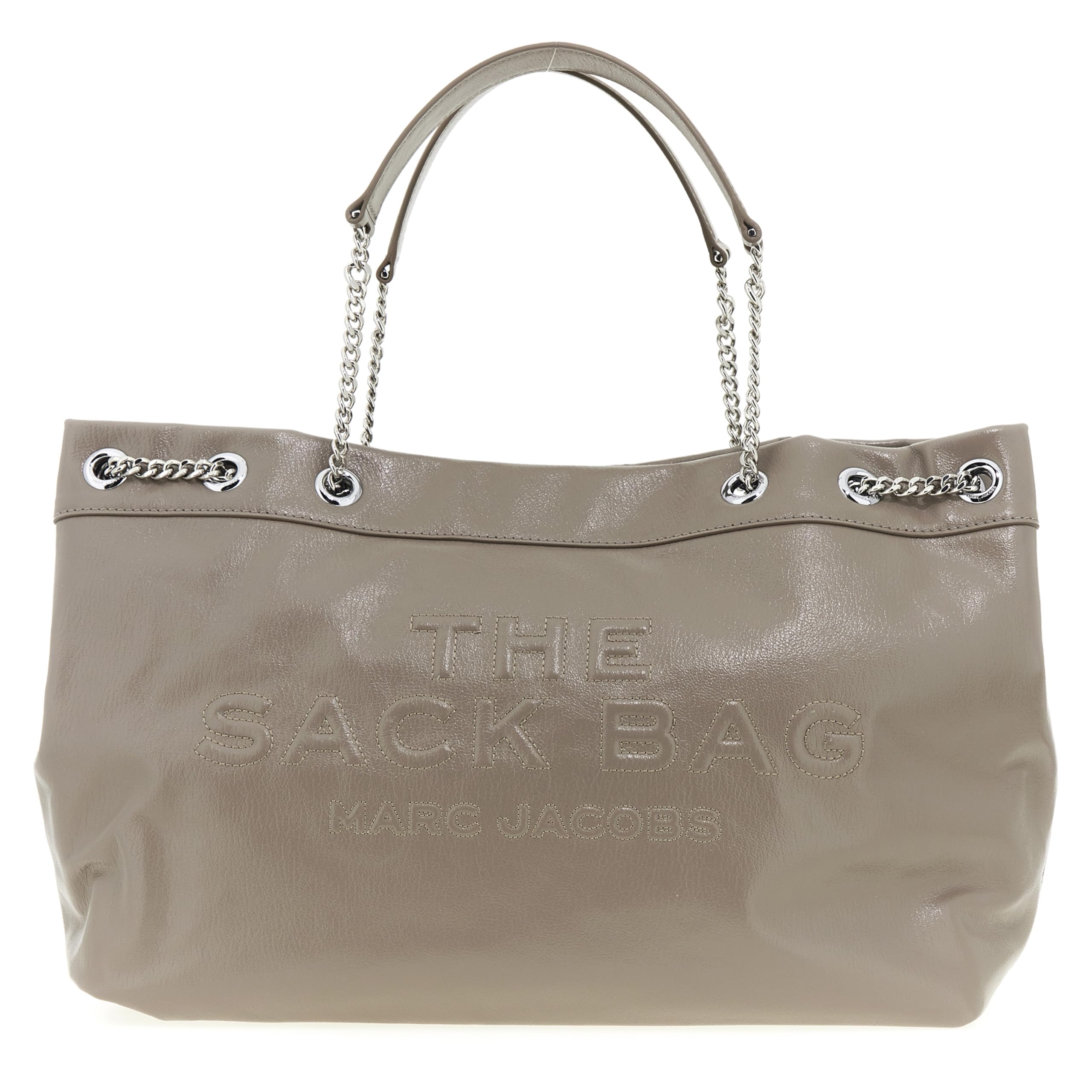 MARC JACOBS Women's The Chain Sack Bag, Cement, 1x1x1