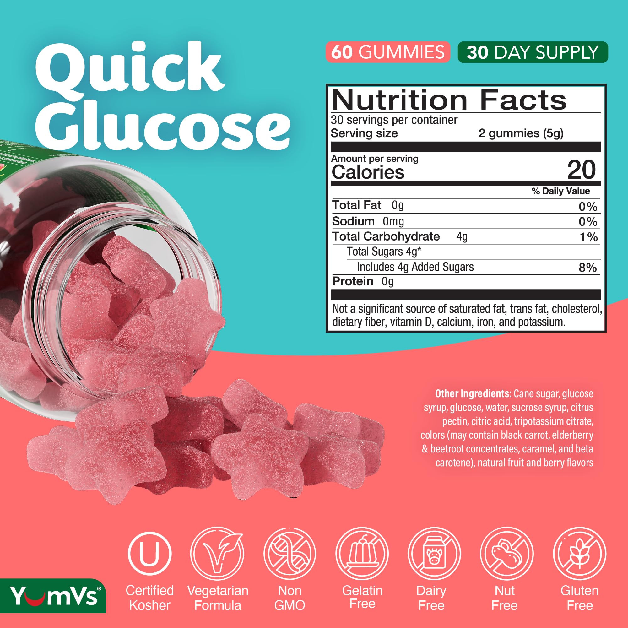 Amazon.com: YUM-V'S Glucose Gummies – Fast Acting Glucose Chewable Amazon.com: YUM-V'S Glucose Gummies – Fast Acting Glucose Chewable
