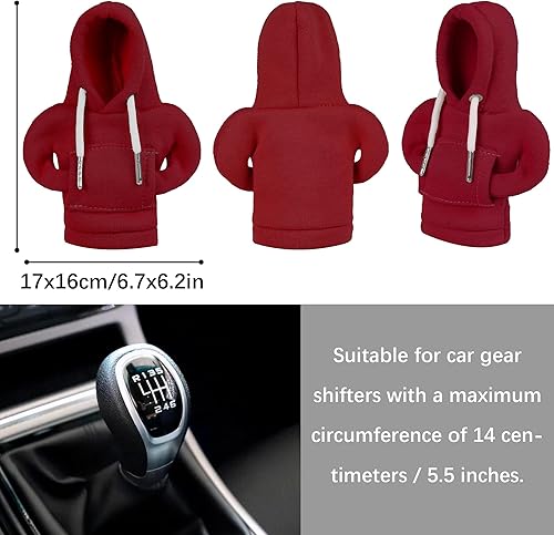 Miniatura 3 de 2 sudaderas con capucha para palanca de cambios de automóvil, sudadera con capucha divertidos accesorios para automóvil, protección universal de