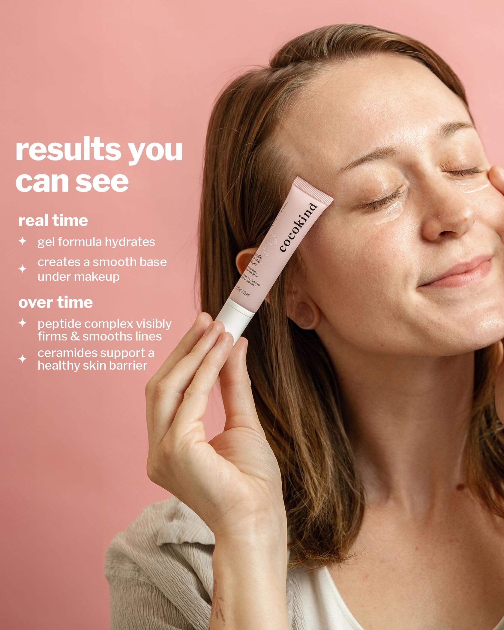 Cocokind Peptide Eye Gel Hydrating Fine Line Treatment for Sensitive Skin