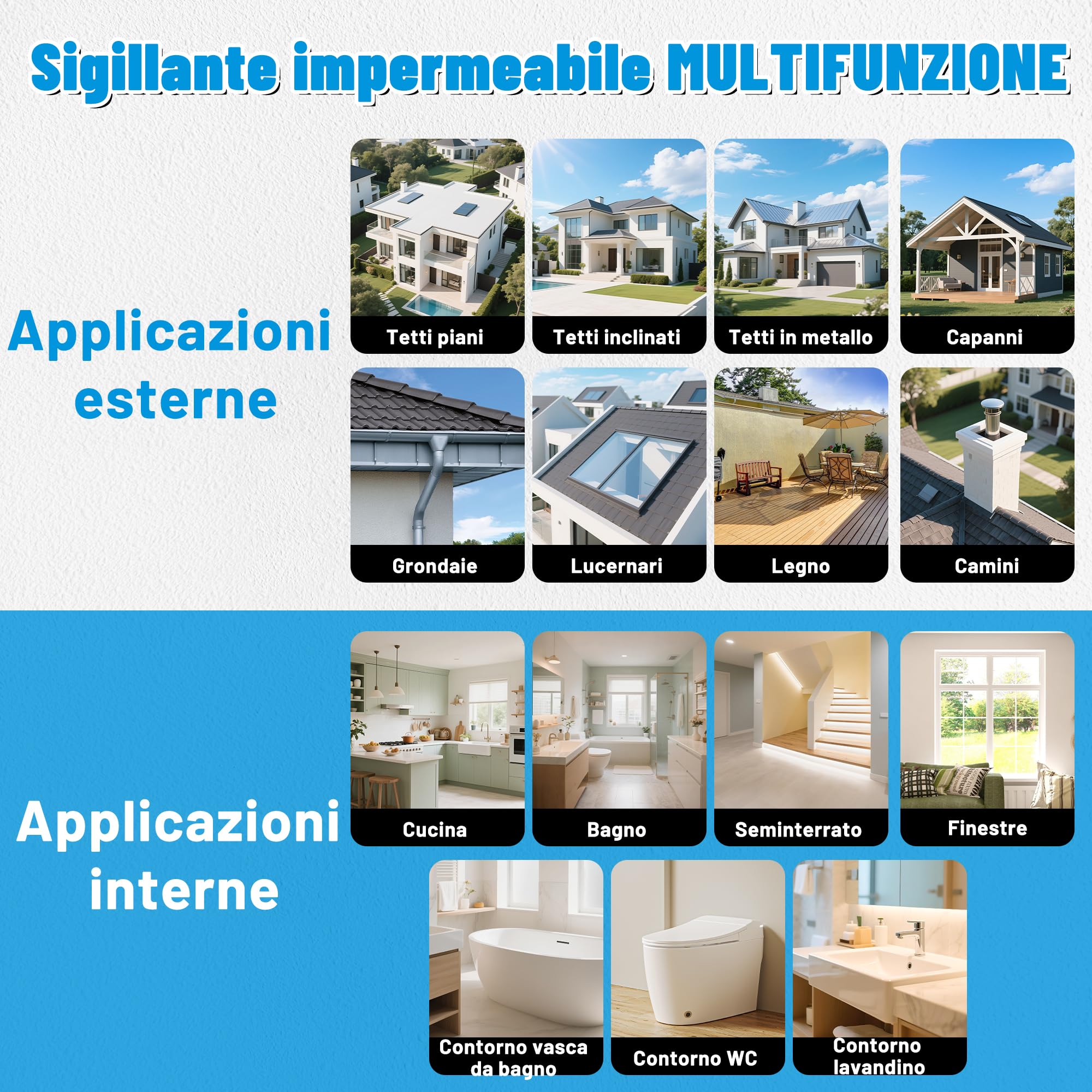 Guaina Liquida Trasparente, Hupeyna Rivestimento Impermeabile Trasparente Riparatore Anti-Perdita, Colla Impermeabilizzante a Base D'acqua per Interni ed Esterni Sigillante Impermeabile Liquido 5KG