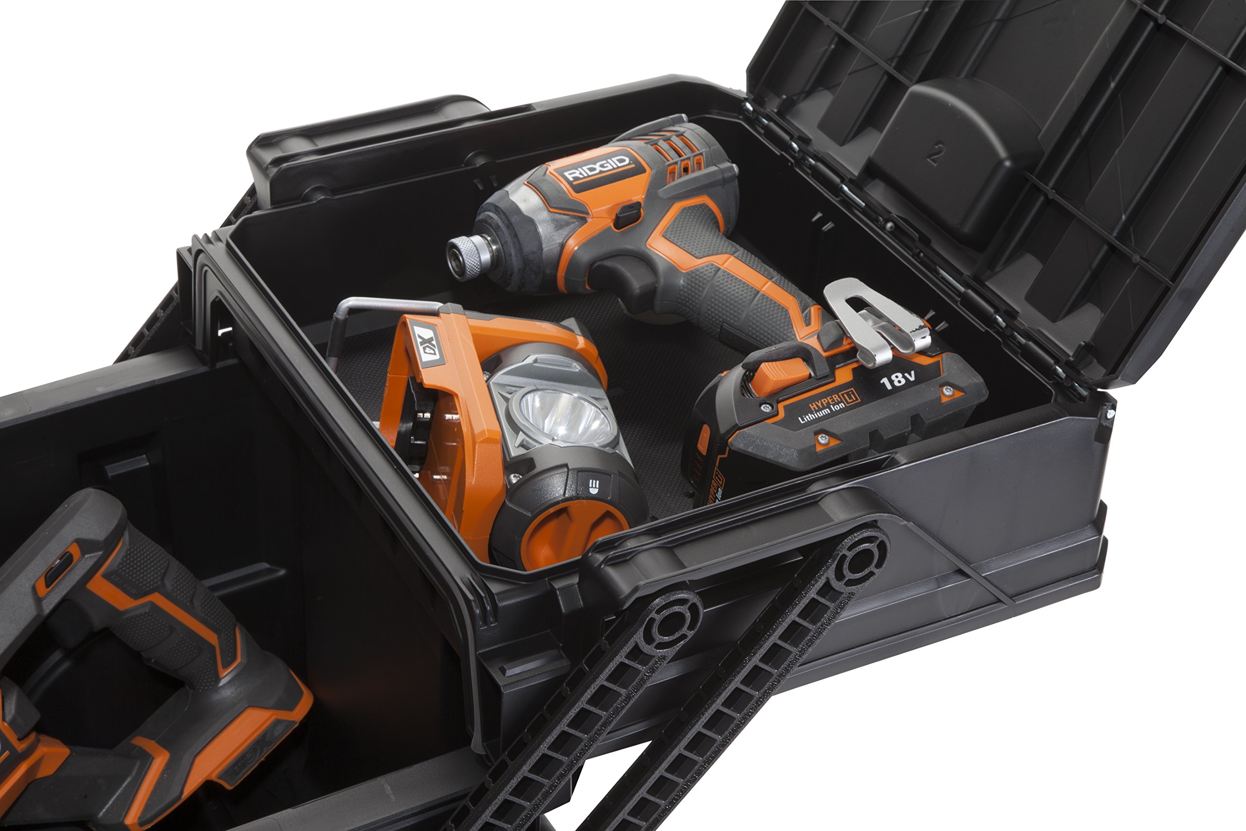 Keter- Caja de Herramientas, carro horizontal con ruedas, ‎65 x 42 x 38 cm Color Negro