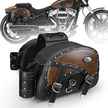 Amazon.com: NICECNC Motorcycle Saddlebags Leather, 35L Large