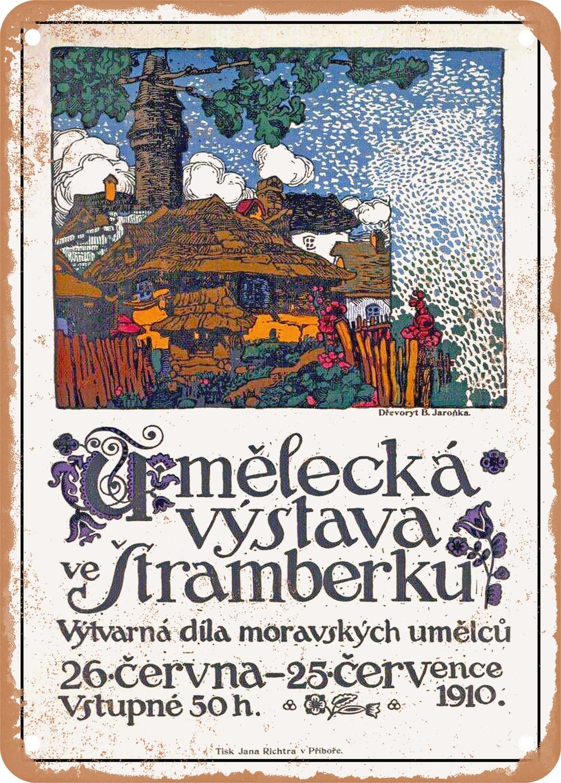 METAL SIGN - 1910 1910 Art Exhibition in Stramberk Vintage Ad home decor