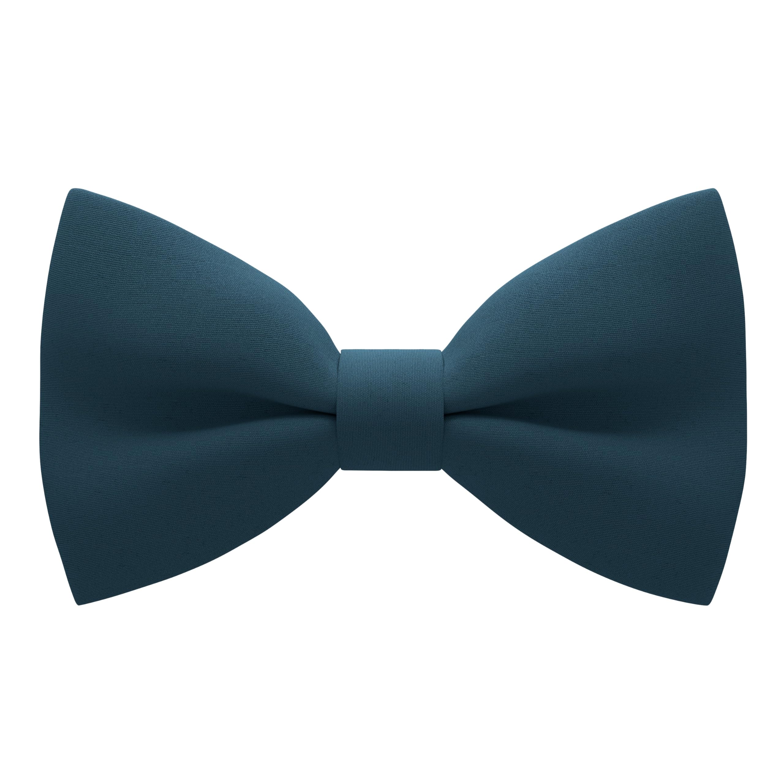 Bow Tie House Baby Boy Pre-Tied Soft Crape Bow Tie for Wedding Formal Events Solid Tuxedo (Small, Dark Green)