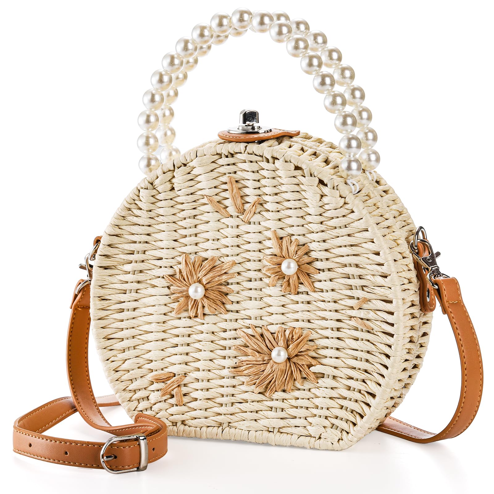 Nine Tailor Straw-ish Shoulder Bag The Straw-Box Sling Bag - Tan Brown