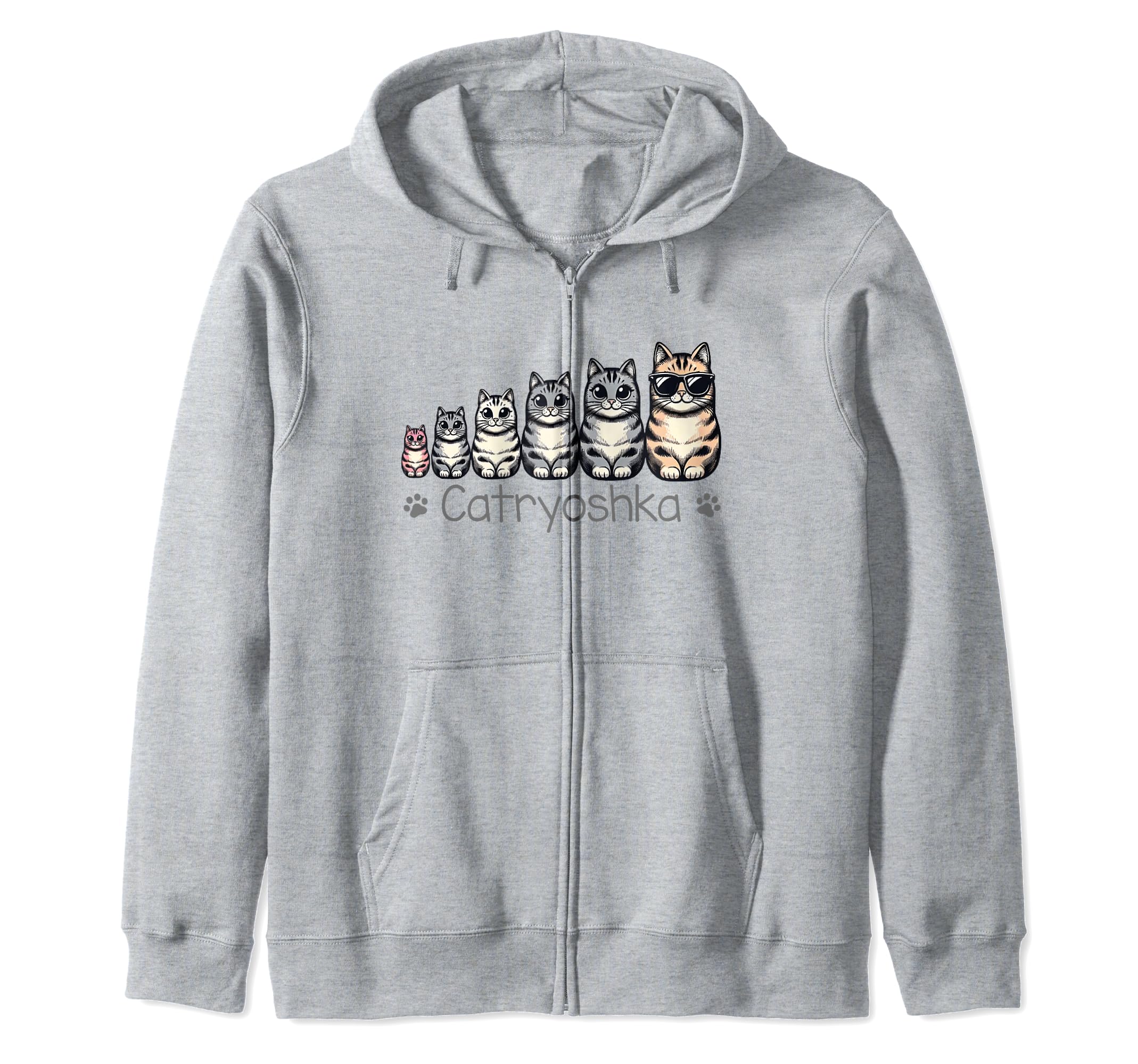 猫マトリョーシカ - ネコ好きの手作り陶器 Catryoshka かわいい猫 マトリョーシカ ロシアの入れ子人形セット トレーナー